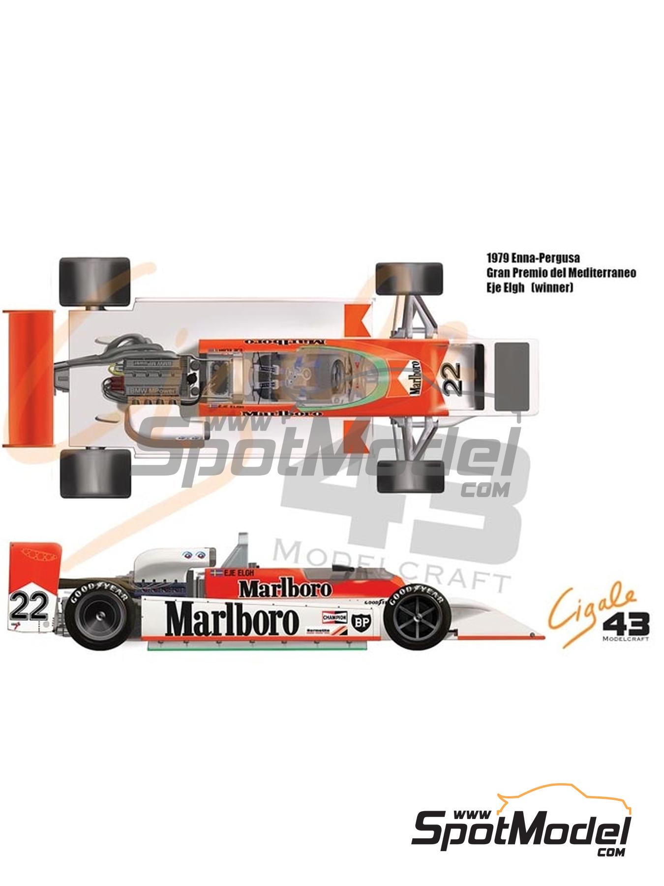 March BMW 792 F2 Equipo Tiga patrocinado por Marlboro - Campeonato de Europa de F2 1979 | Decoración en escala 1/43 fabricado por Cigale 43 Modelcraft (ref. CIGALE-CDS021, tambien CDS021) image