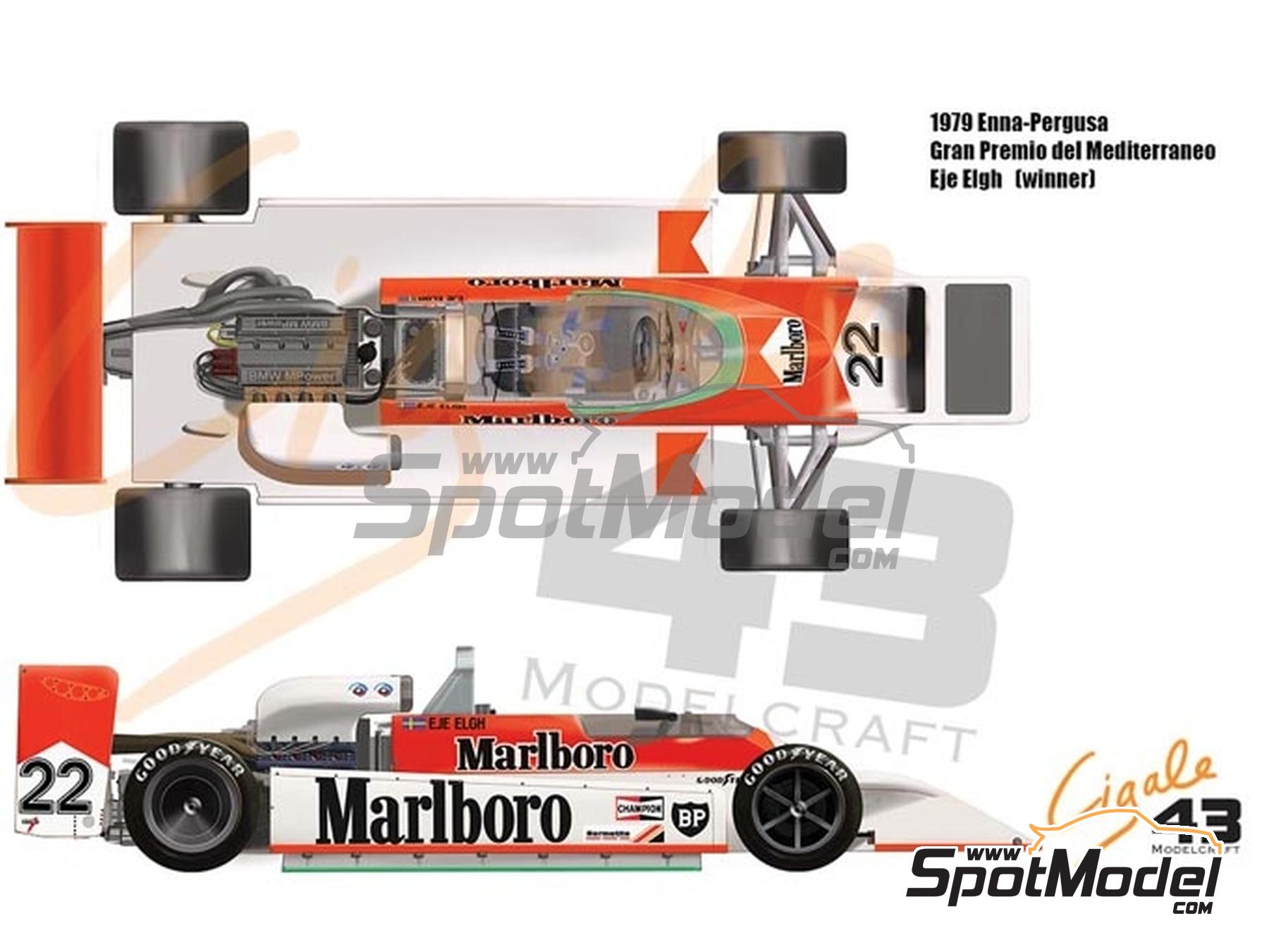 Image 1: March BMW 792 F2 Equipo Tiga patrocinado por Marlboro - Campeonato de Europa de F2 1979 | Decoración en escala 1/43 fabricado por Cigale 43 Modelcraft (ref. CIGALE-CDS021, tambien CDS021)