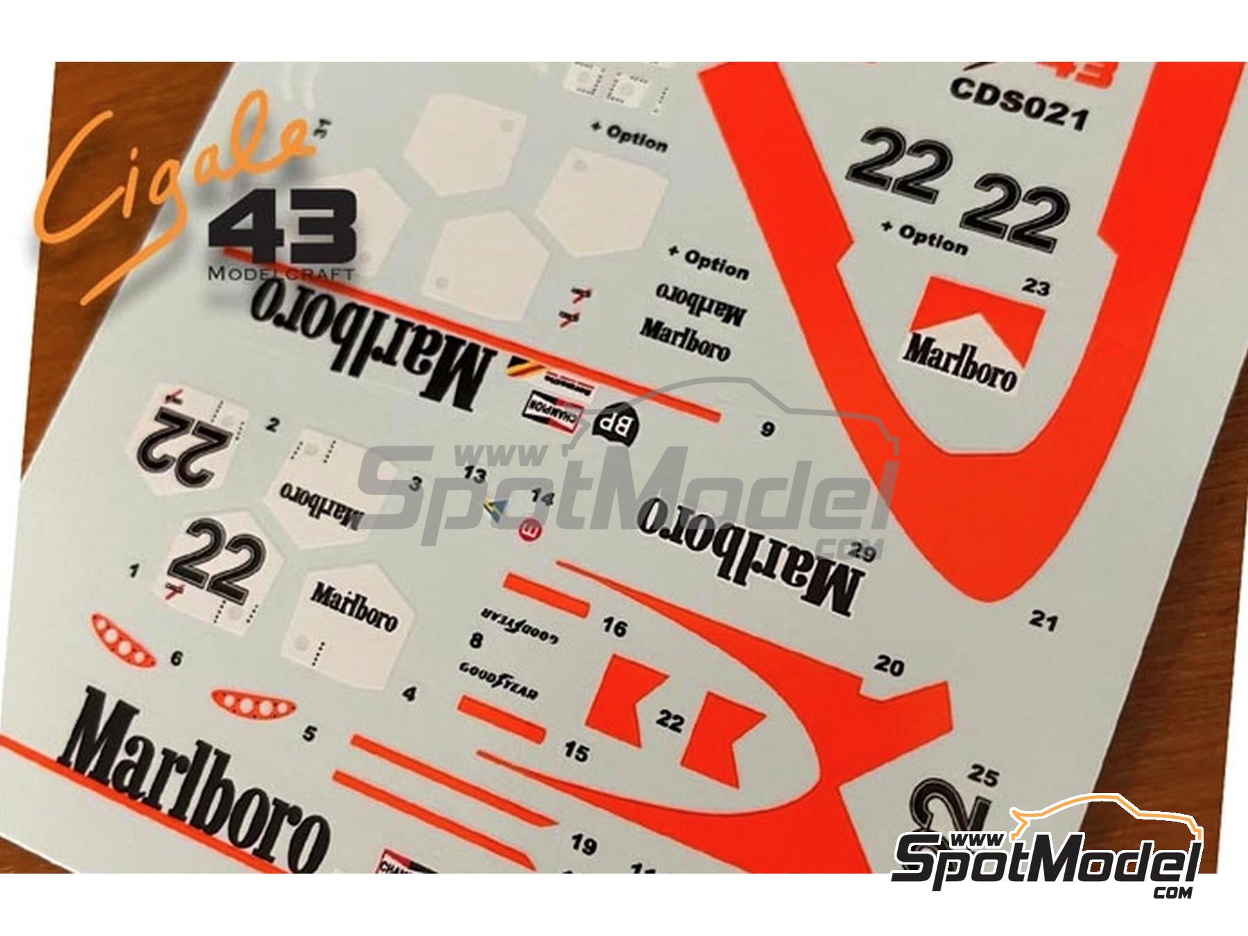 Image 2: March BMW 792 F2 Equipo Tiga patrocinado por Marlboro - Campeonato de Europa de F2 1979 | Decoración en escala 1/43 fabricado por Cigale 43 Modelcraft (ref. CIGALE-CDS021, tambien CDS021)