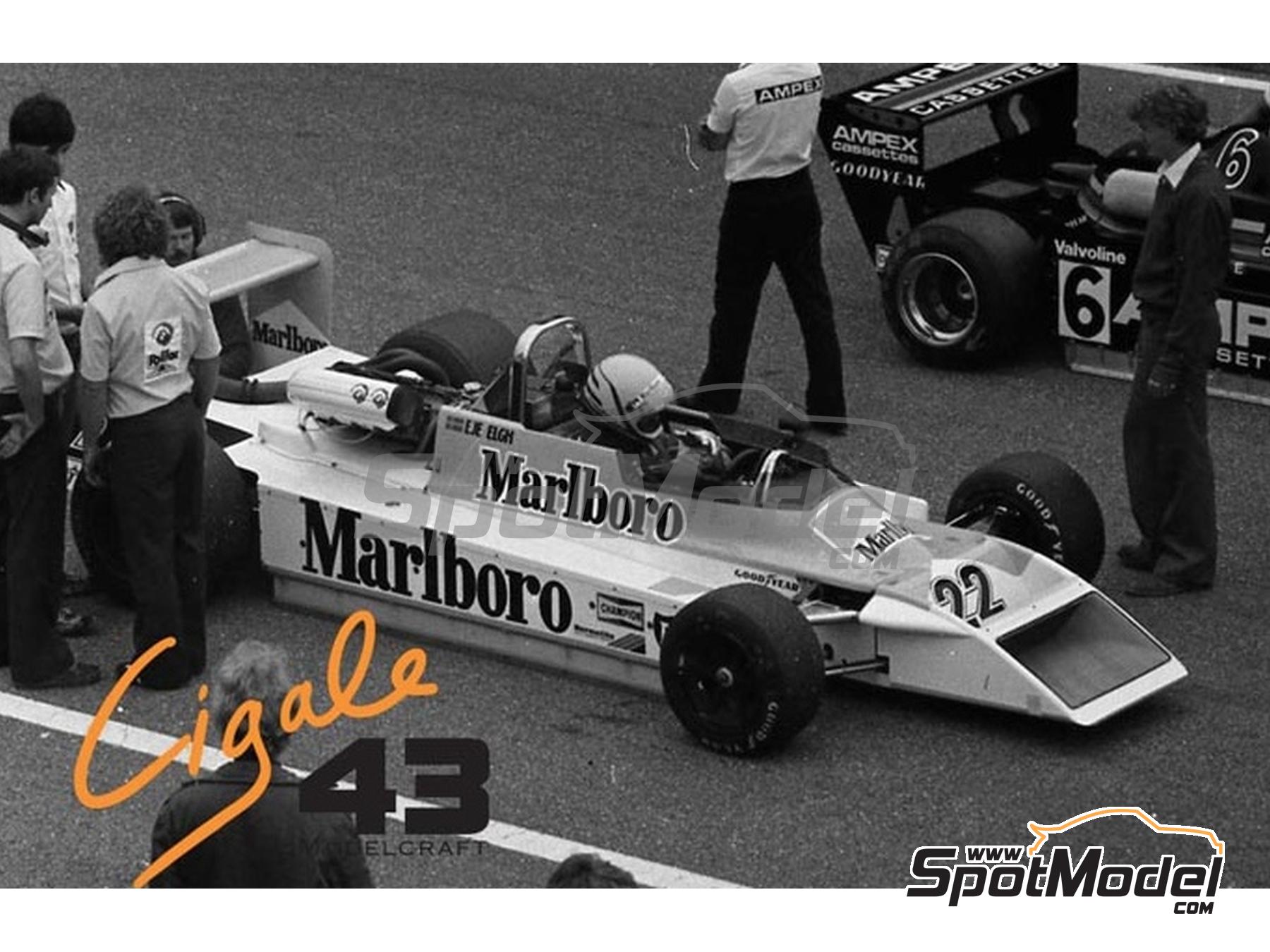 Image 3: March BMW 792 F2 Equipo Tiga patrocinado por Marlboro - Campeonato de Europa de F2 1979 | Decoración en escala 1/43 fabricado por Cigale 43 Modelcraft (ref. CIGALE-CDS021, tambien CDS021)