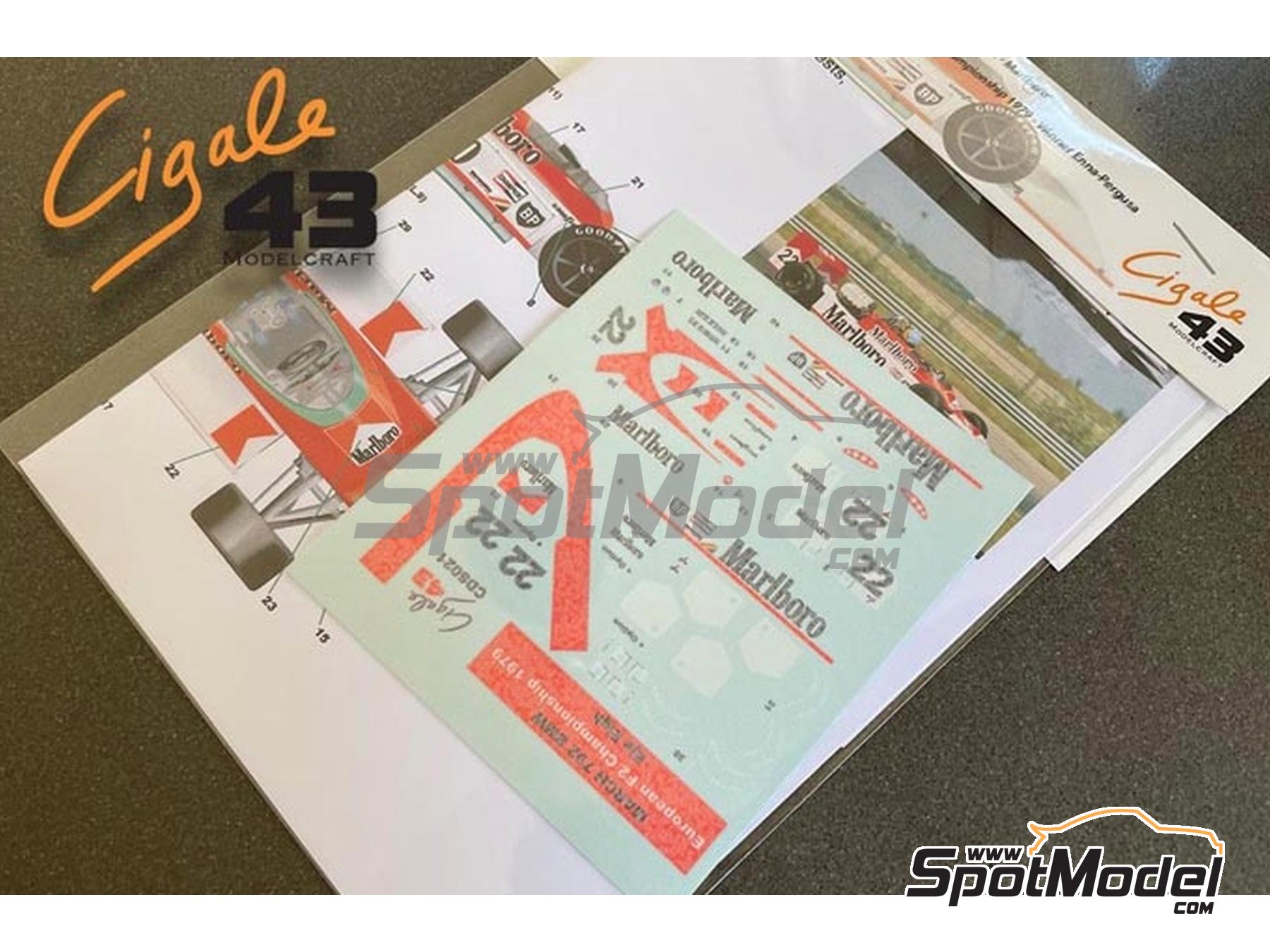 Image 4: March BMW 792 F2 Equipo Tiga patrocinado por Marlboro - Campeonato de Europa de F2 1979 | Decoración en escala 1/43 fabricado por Cigale 43 Modelcraft (ref. CIGALE-CDS021, tambien CDS021)