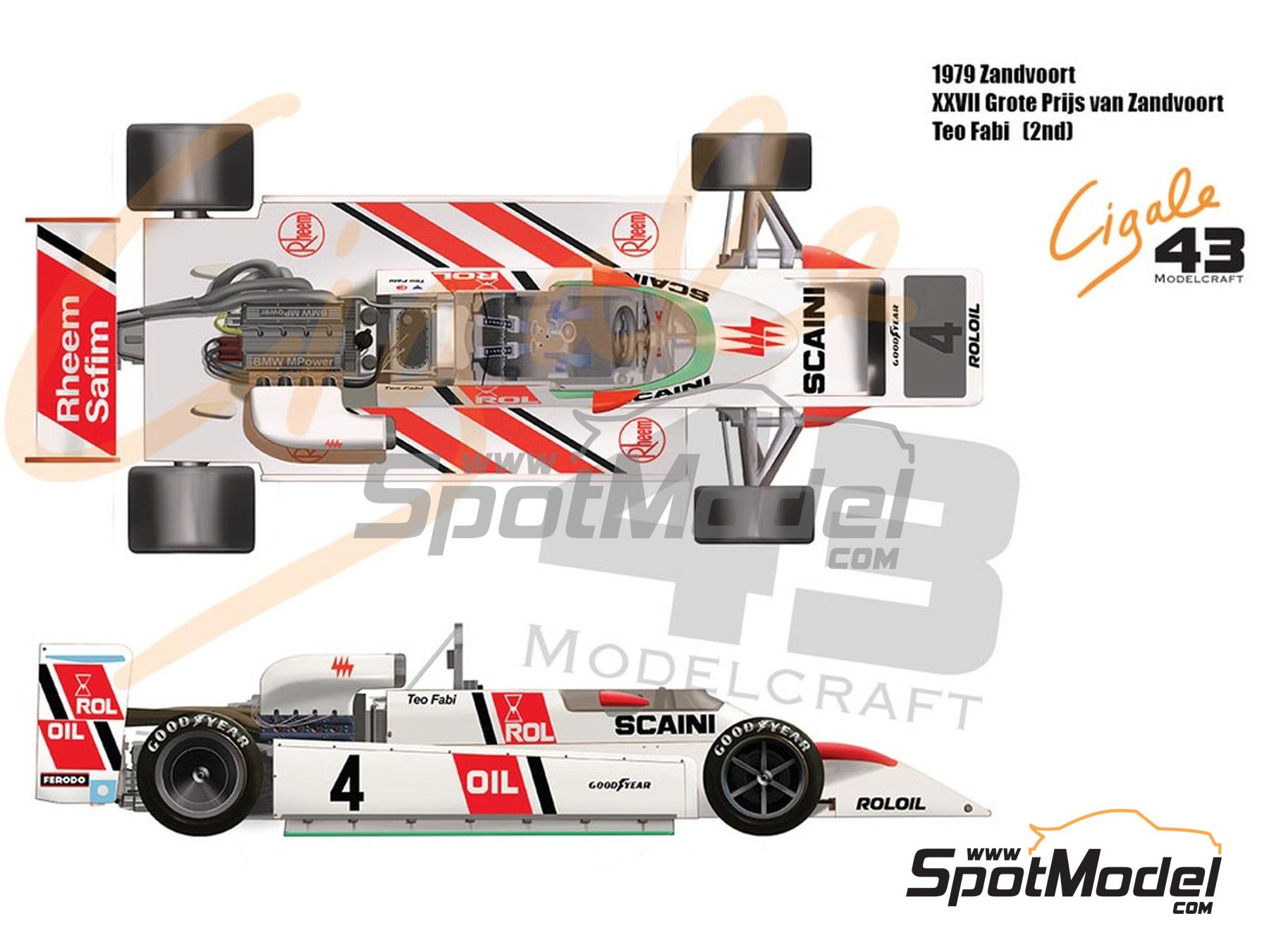 Image 1: March BMW 792 F2 Equipo March Racing Ltd patrocinado por Roloil, Scaini - Campeonato de Europa de F2 1979 | Decoración en escala 1/43 fabricado por Cigale 43 Modelcraft (ref. CIGALE-CDS029, tambien CDS029)