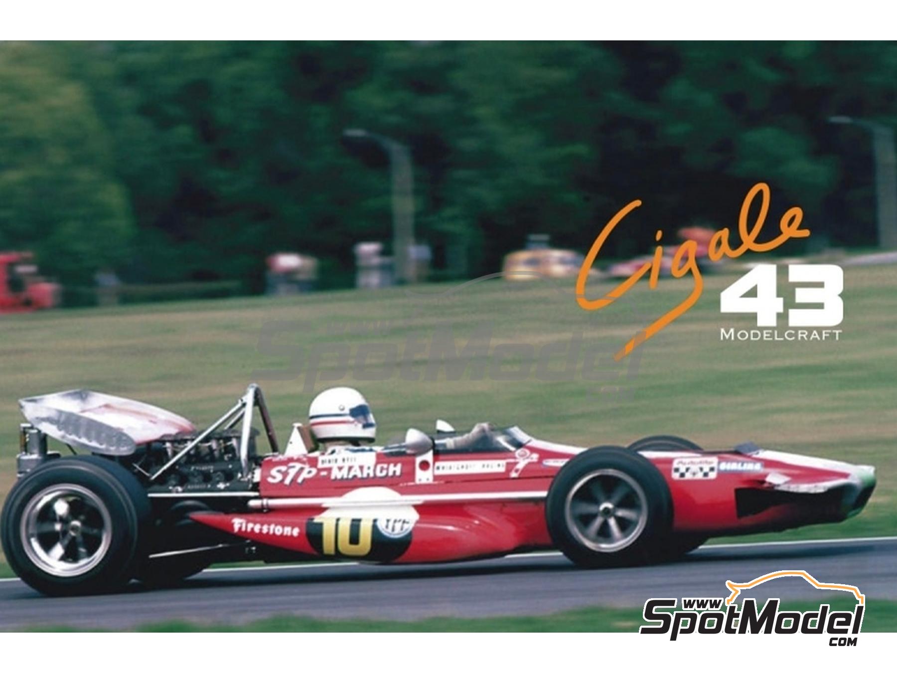 Image 3: March Ford 701 Equipo Wheatcroft Racing, Frank Williams Racing patrocinado por STP - Gran Premio de Argentina de Formula 1 1971 | Decoración en escala 1/43 fabricado por Cigale 43 Modelcraft (ref. CIGALE-CDS031, tambien CDS031)