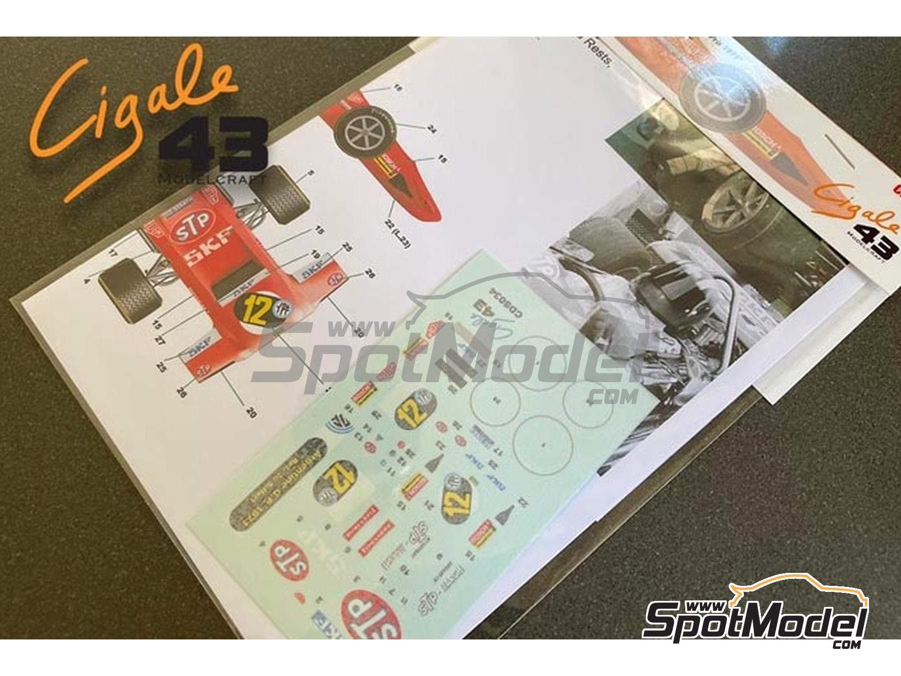 Image 4: March Ford 701 Siffert Racing Team sponsored by STP, SKF - Argentine Formula 1 Grand Prix 1971 | Marking / livery in 1/43 scale manufactured by Cigale 43 Modelcraft (ref.&nbsp;CIGALE-CDS034, also CDS034)