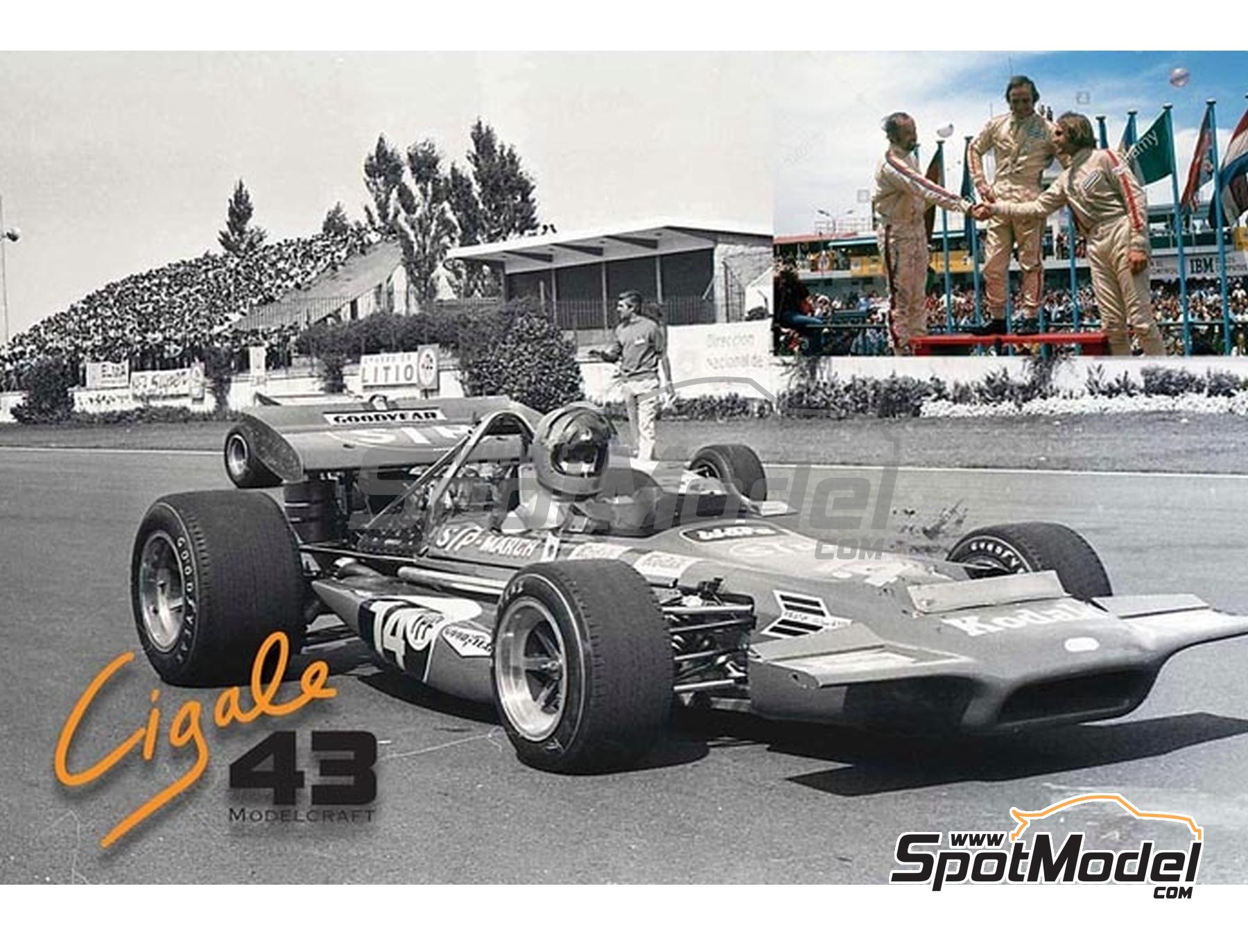Image 3: March Ford 701 Frank Williams Racing Team sponsored by STP, Kodak - Argentine Formula 1 Grand Prix 1971 | Marking / livery in 1/43 scale manufactured by Cigale 43 Modelcraft (ref.&nbsp;CIGALE-CDS035, also CDS035)