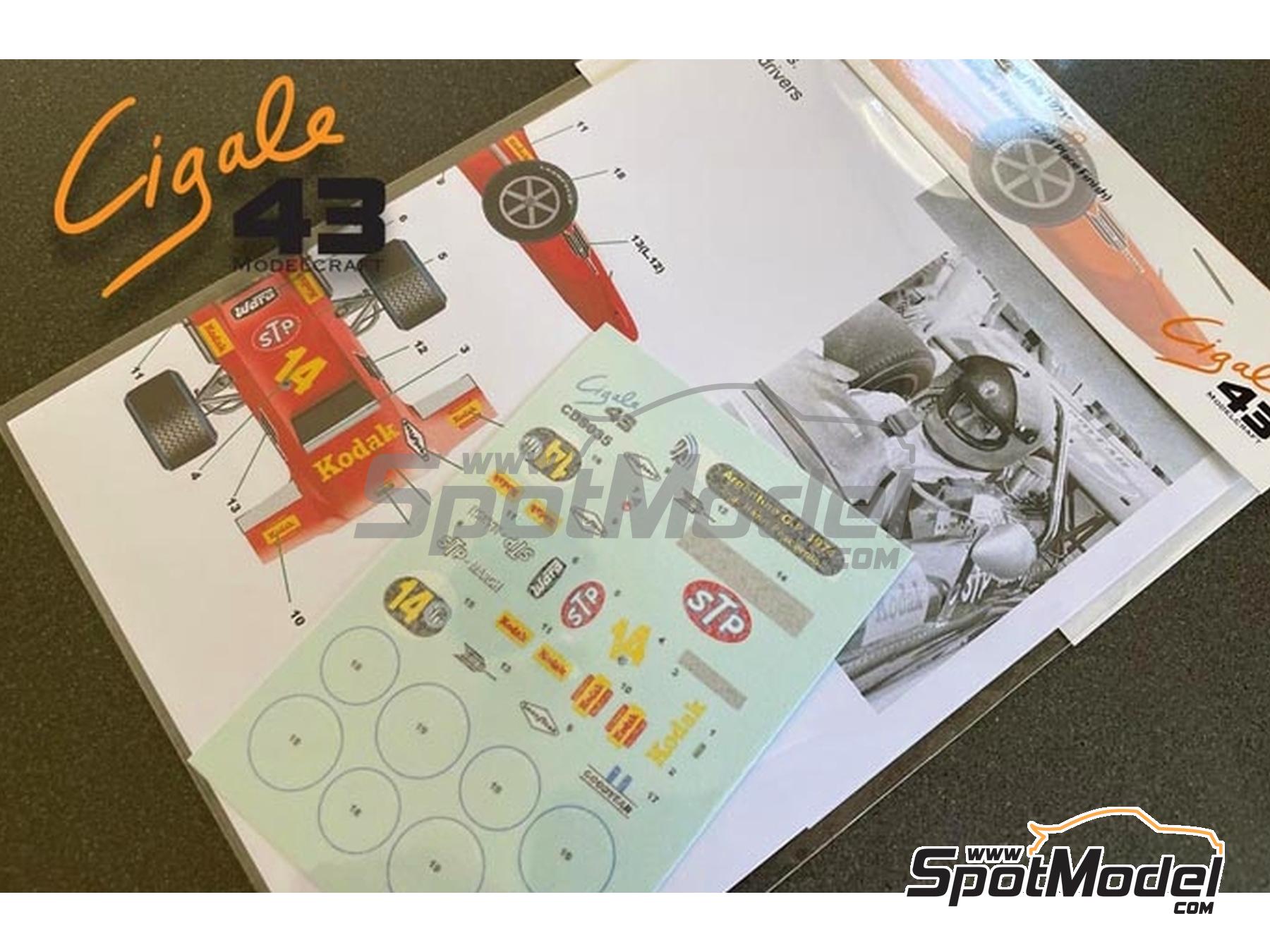 Image 4: March Ford 701 Frank Williams Racing Team sponsored by STP, Kodak - Argentine Formula 1 Grand Prix 1971 | Marking / livery in 1/43 scale manufactured by Cigale 43 Modelcraft (ref.&nbsp;CIGALE-CDS035, also CDS035)