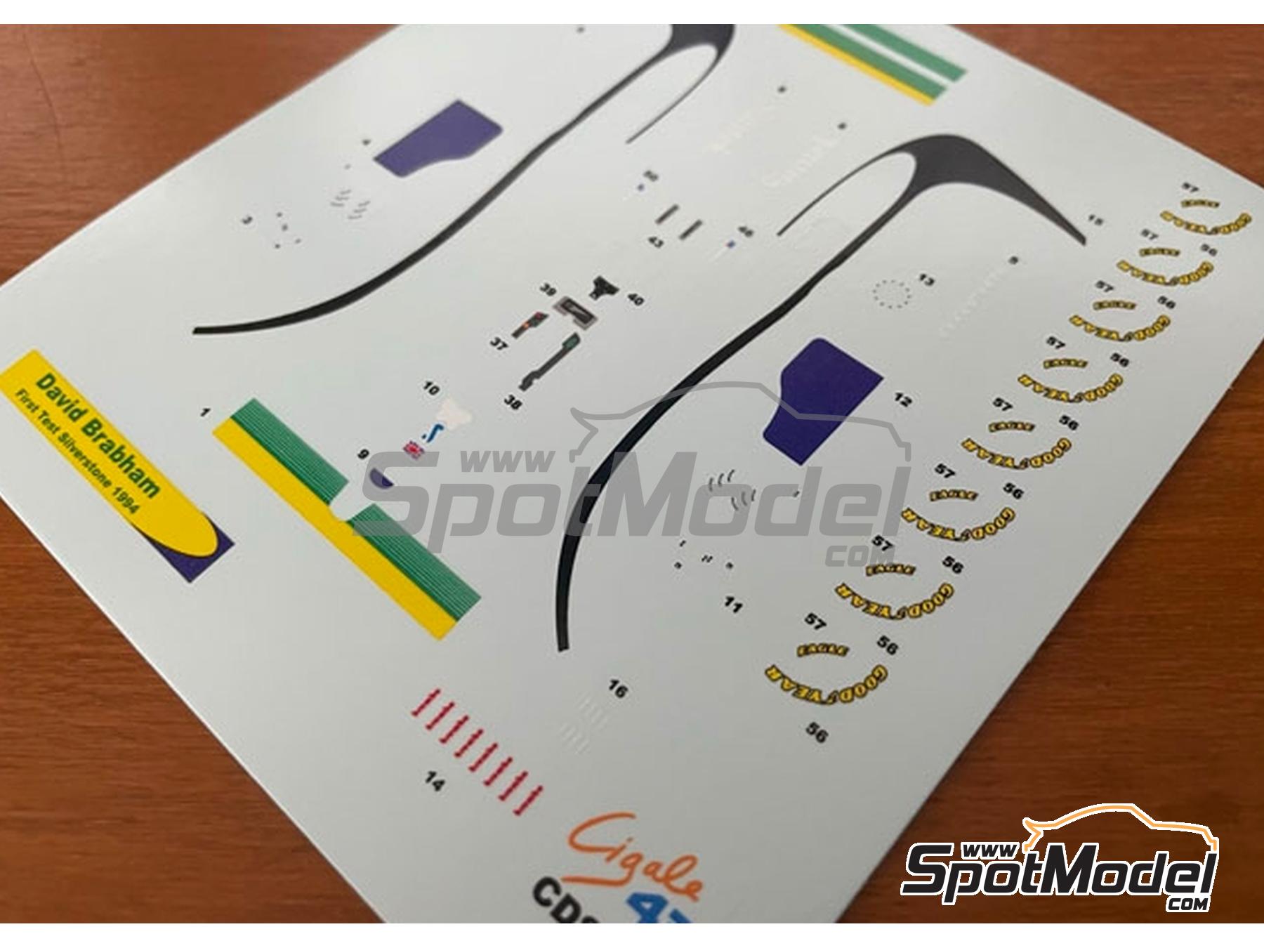 Image 2: Simtek Ford 941 Simtek Grand Prix Team - Test Silverstone 1994 | Marking / livery in 1/43 scale manufactured by Cigale 43 Modelcraft (ref.&nbsp;CIGALE-CDS036, also CDS036)