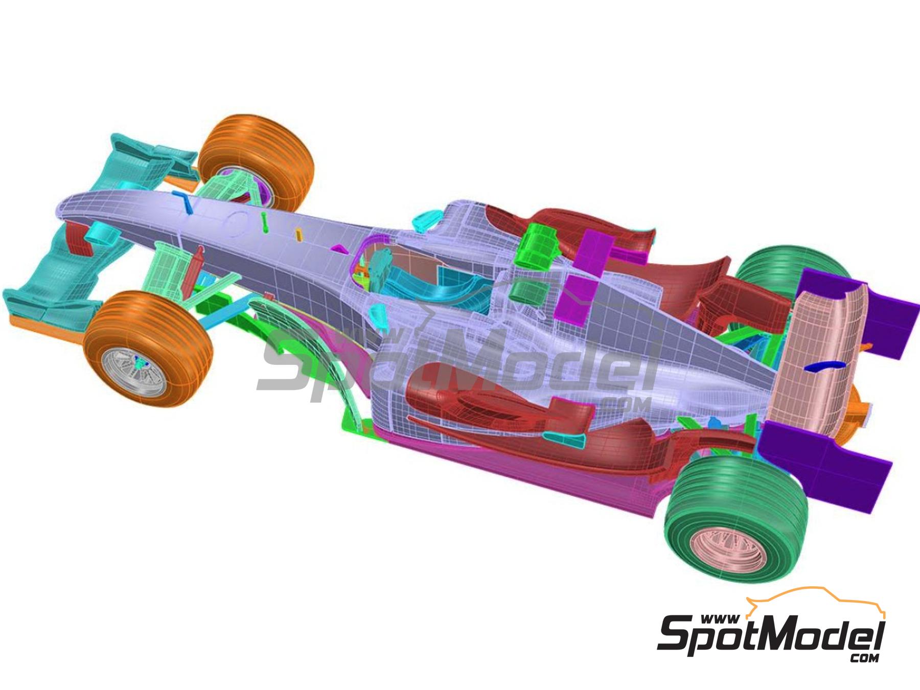 Image 3: RB Cosworth RB1 RB Racing Team sponsored by RB - Australian Formula 1 Grand Prix 2005 | Car scale model kit in 1/43 scale manufactured by Cigale 43 Modelcraft (ref.&nbsp;CIGALE-CFK012, also CFK012)