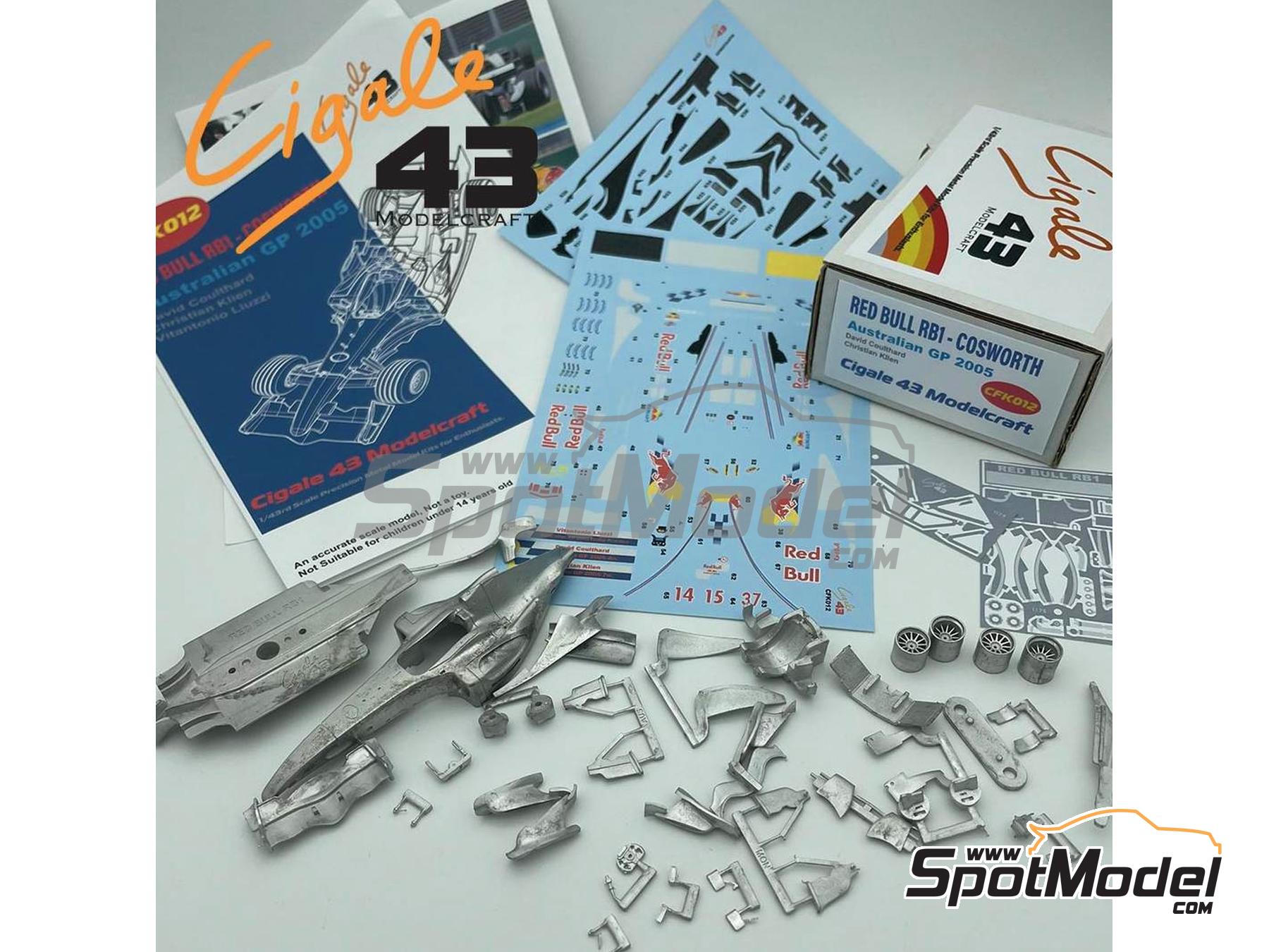 Image 5: RB Cosworth RB1 RB Racing Team sponsored by RB - Australian Formula 1 Grand Prix 2005 | Car scale model kit in 1/43 scale manufactured by Cigale 43 Modelcraft (ref.&nbsp;CIGALE-CFK012, also CFK012)