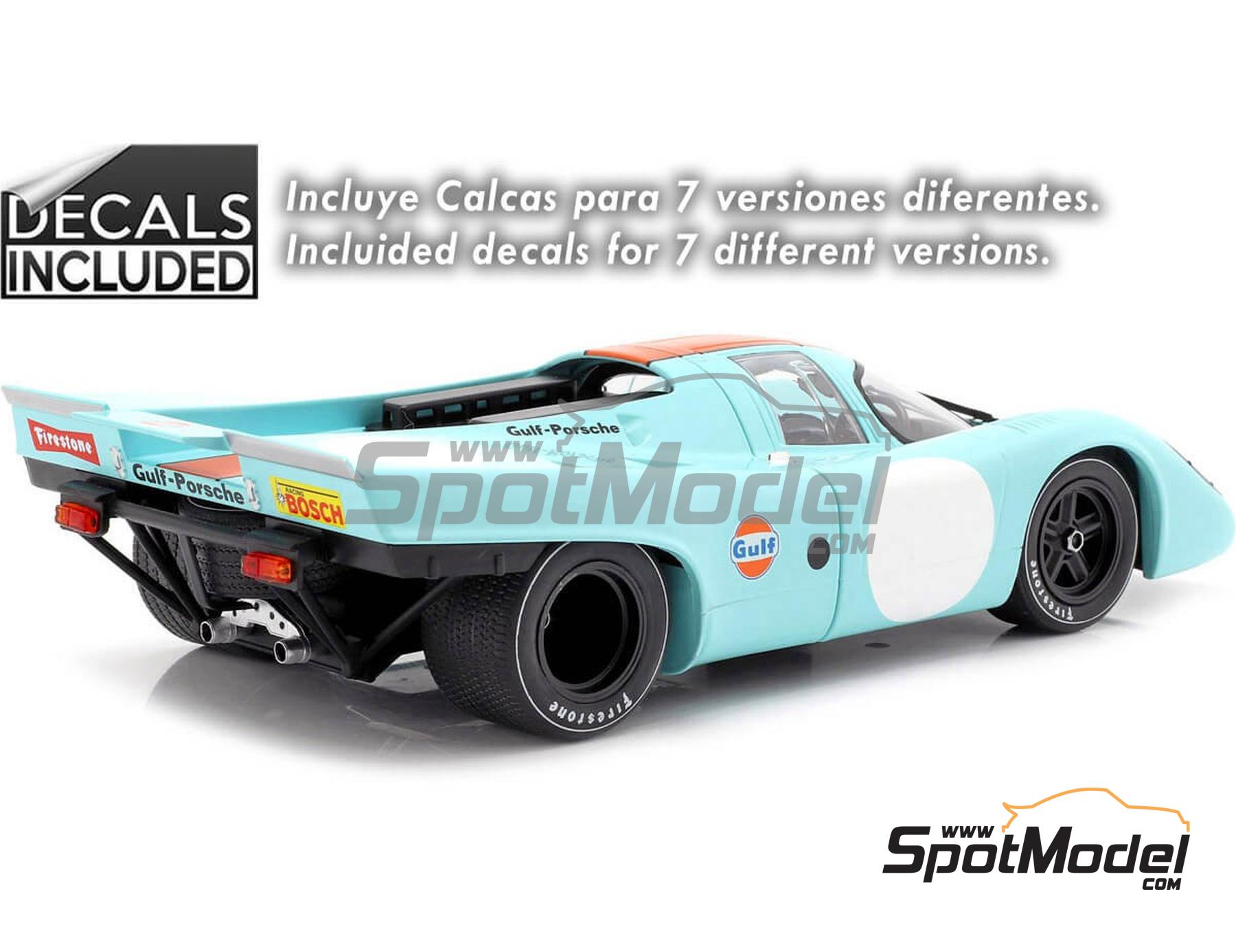 Image 2: Porsche 917K Equipo John Wyer Automotive Engineering patrocinado por Gulf - 1000 kilómetros de Brands Hatch, 1000 Kilómetros de Monza, 12 Horas de Sebring, 1000 Kms de SPA Francorchamps, Can-Am Watkins Glen, 1000 Kilómetros de Zeltweg 1970 y 1971 | Coche de colección en escala 1/18 fabricado por Classic Model Replicars (ref. DIE-60228, tambien CMR146)