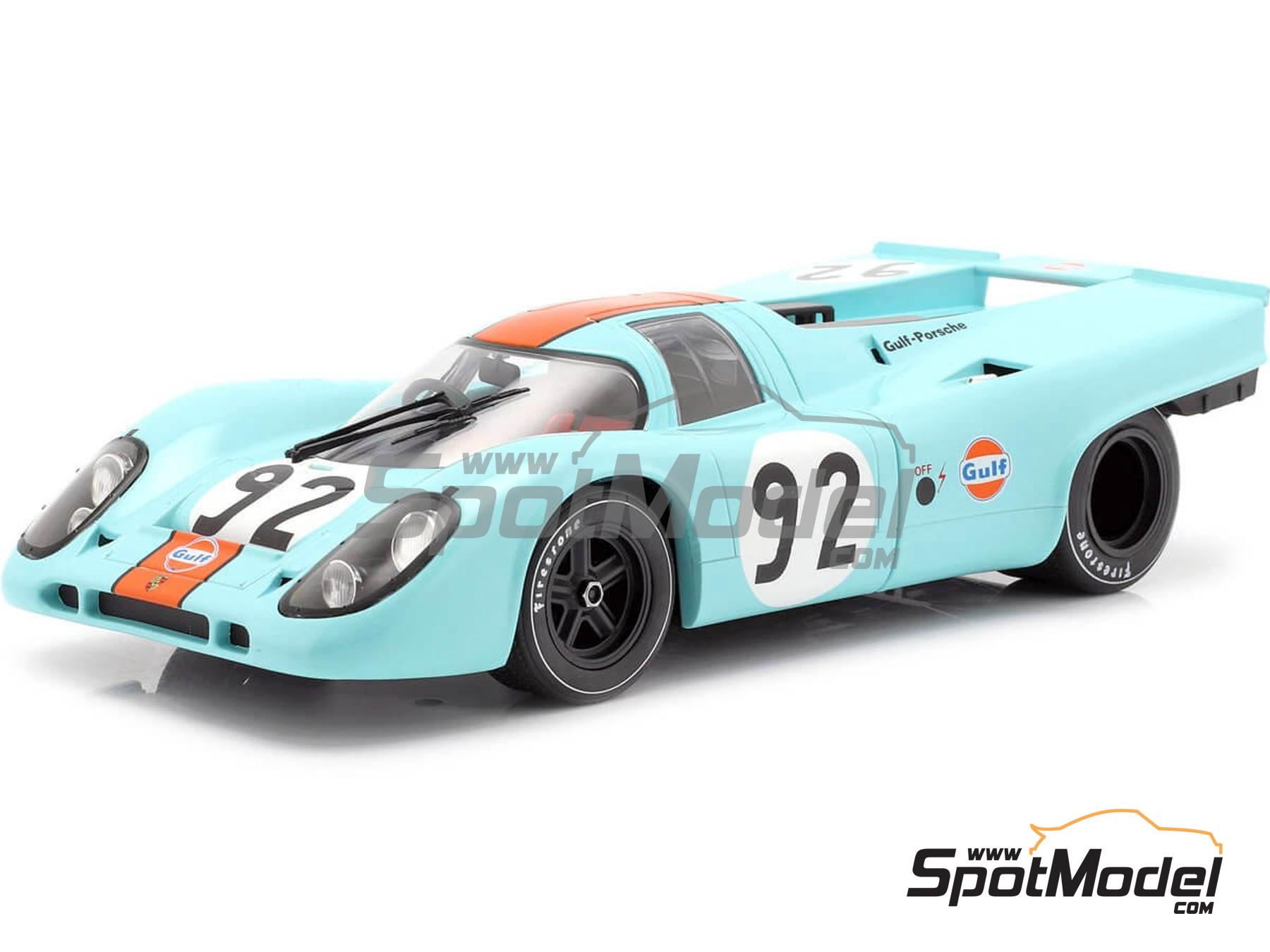 Image 14: Porsche 917K Equipo John Wyer Automotive Engineering patrocinado por Gulf - 1000 kilómetros de Brands Hatch, 1000 Kilómetros de Monza, 12 Horas de Sebring, 1000 Kms de SPA Francorchamps, Can-Am Watkins Glen, 1000 Kilómetros de Zeltweg 1970 y 1971 | Coche de colección en escala 1/18 fabricado por Classic Model Replicars (ref. DIE-60228, tambien CMR146)