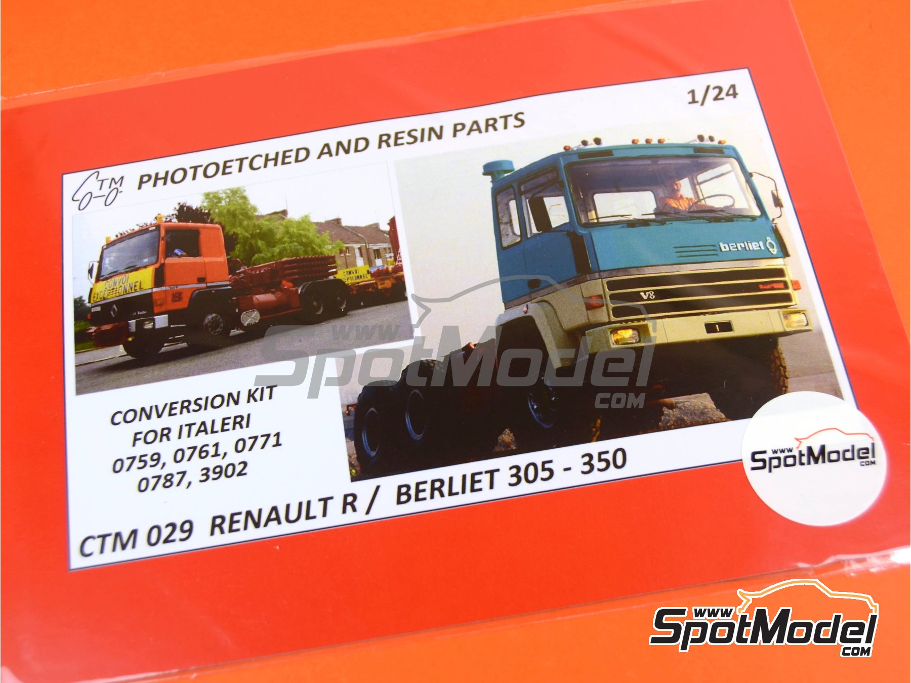 Image 1: Berliet R305 - R350 / Renault R | Detail up set in 1/24 scale manufactured by Czech Truck Model (ref.&nbsp;CTM029)