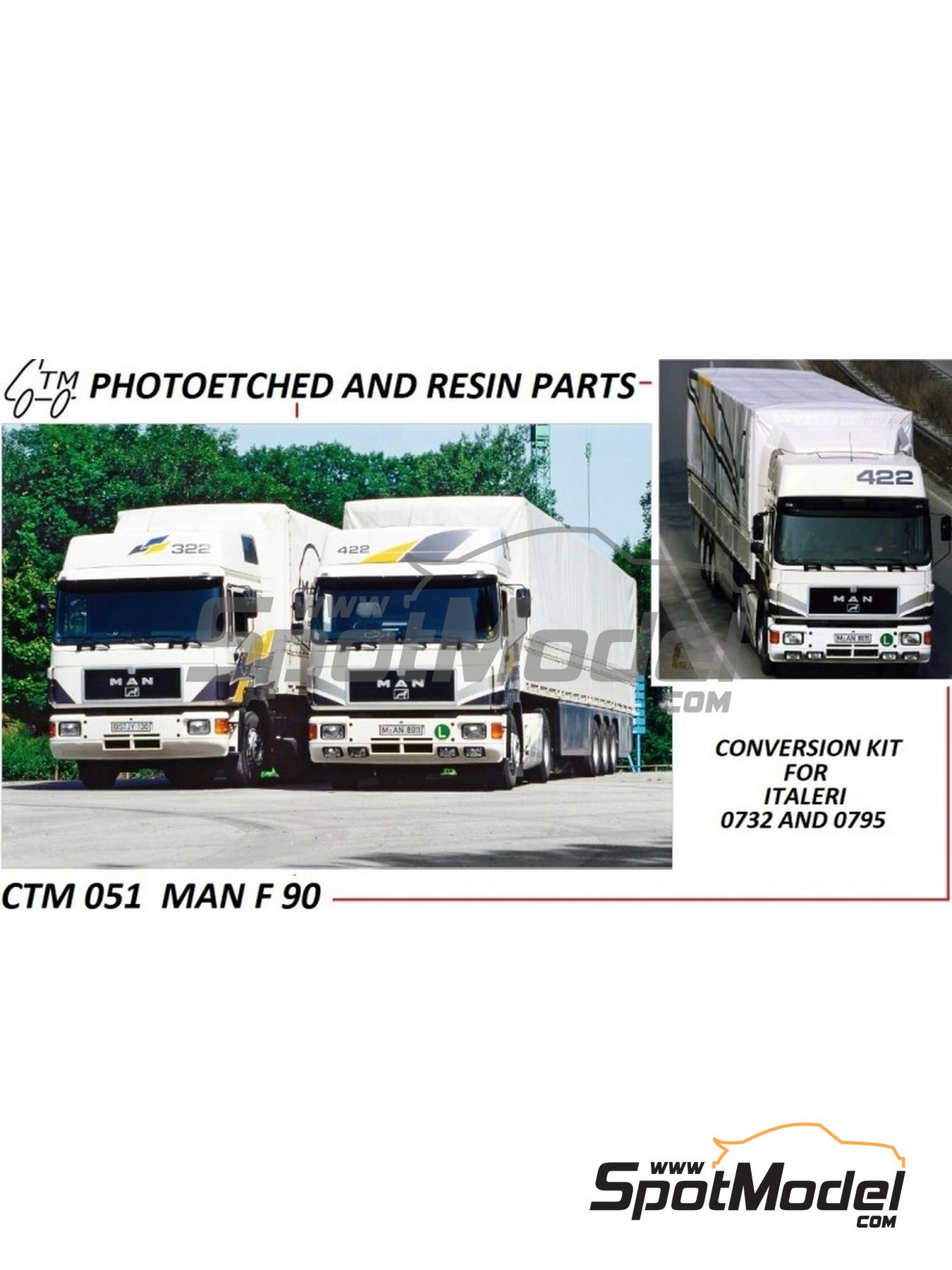 Czech Truck Model CTM051: Detail up set 1/24 scale - Man F90 (ref 