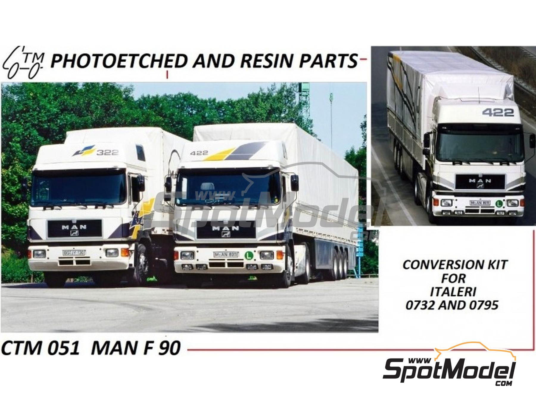 Czech Truck Model CTM051: Detail up set 1/24 scale - Man F90 (ref 
