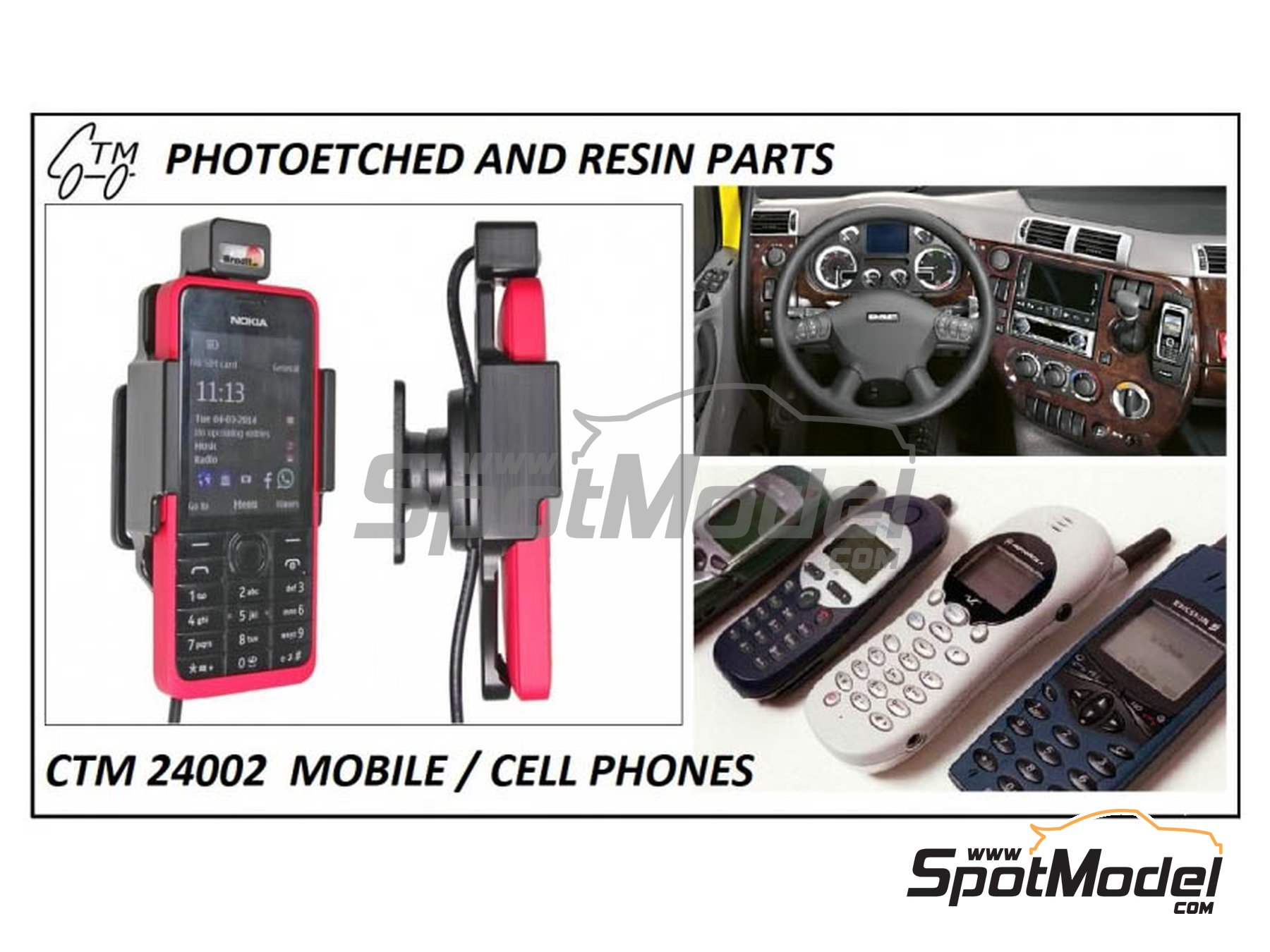 Image 2: Cell phones | Detail in 1/24 scale manufactured by Czech Truck Model (ref.&nbsp;CTM24002)