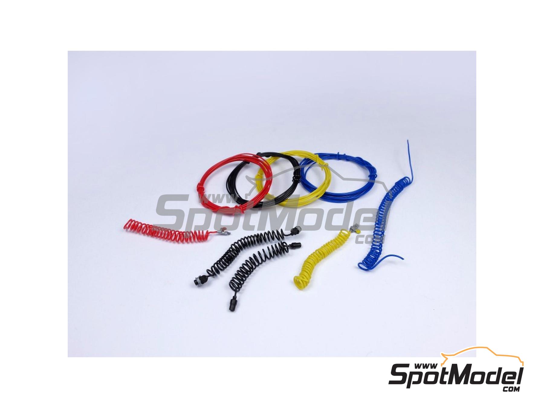 Image 3: Cable de colores para cableado rizado | Cable de buj&iacute;a en escala&nbsp;1/24 fabricado por Czech Truck Model (ref.&nbsp;CTM24006)