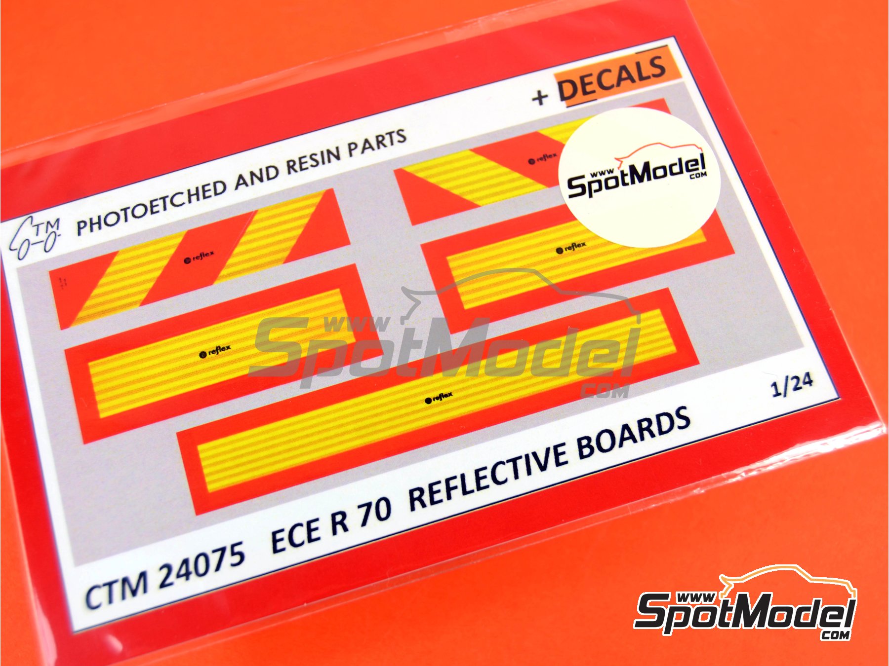 Image 4: ECE R 70 Reflective boards | Upgrade in 1/24 scale manufactured by Czech Truck Model (ref.&nbsp;CTM24075)
