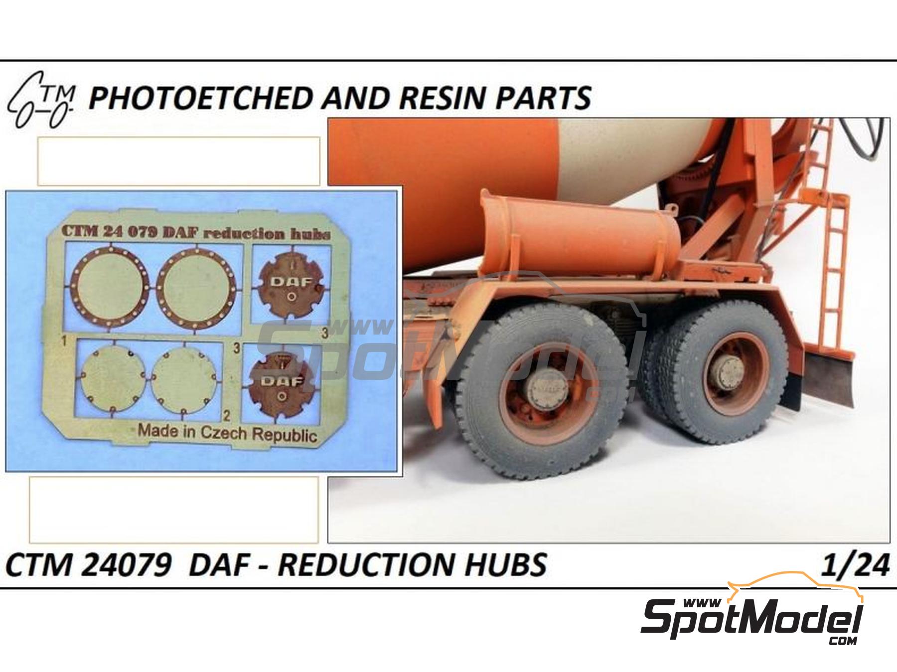 Image 1: DAF reduction hubs | Detail in 1/24 scale manufactured by Czech Truck Model (ref. CTM24079)