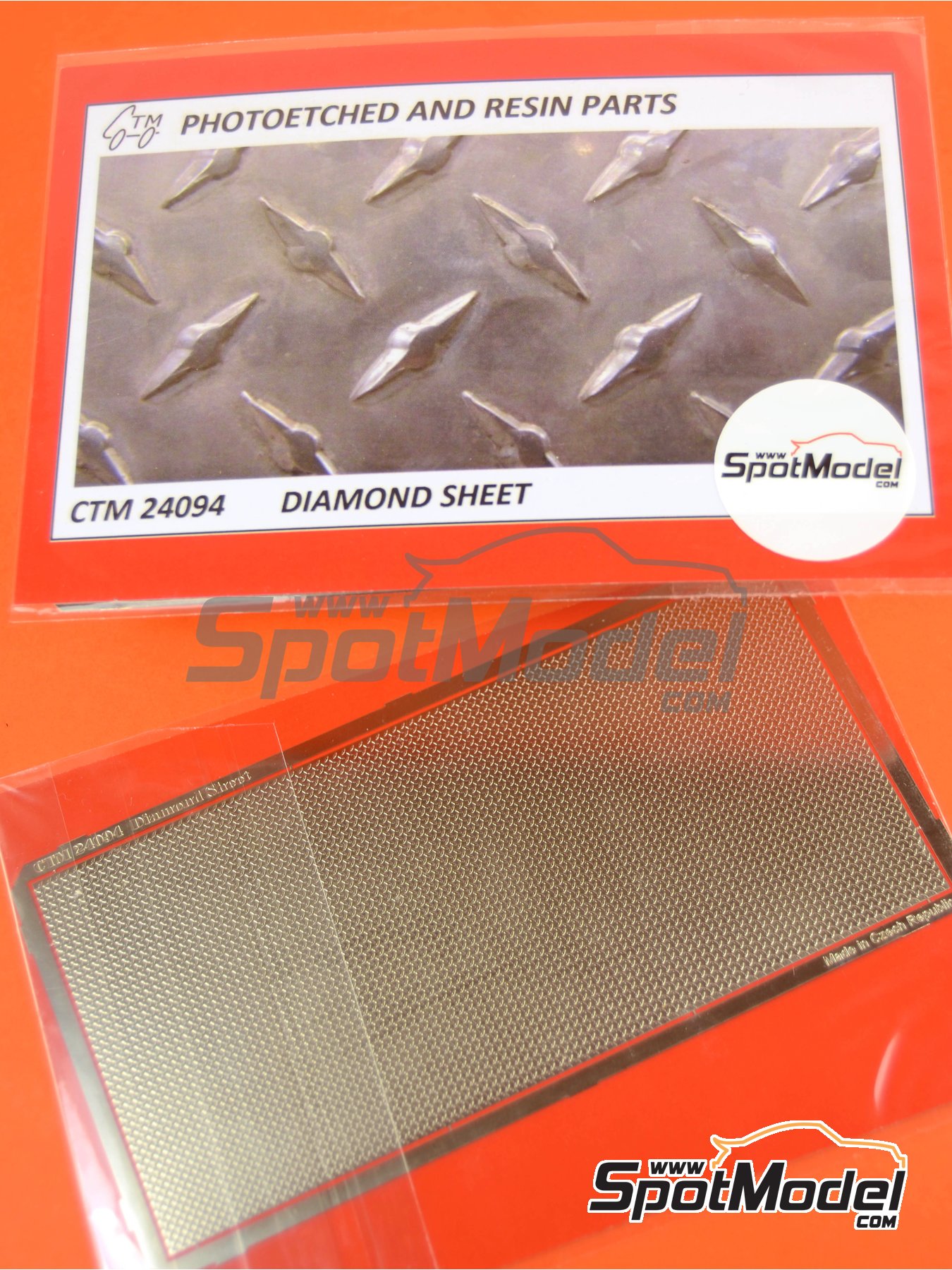Anti-slip plate | Engraved plate in 1/24 scale manufactured by Czech Truck Model (ref.&nbsp;CTM24094) image