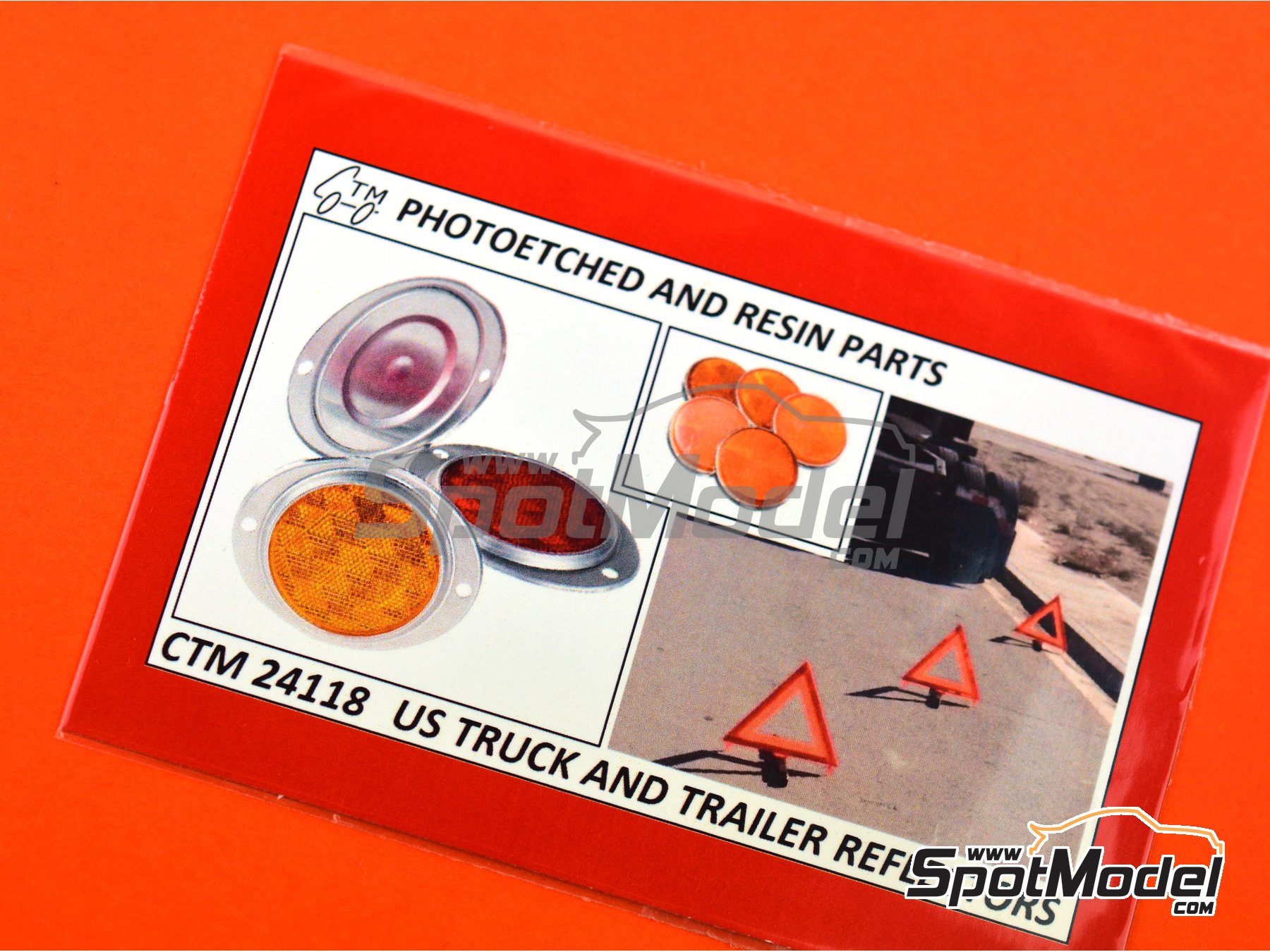 Image 3: US truck and trailer reflectors | Lights in 1/24 scale manufactured by Czech Truck Model (ref.&nbsp;CTM24118)