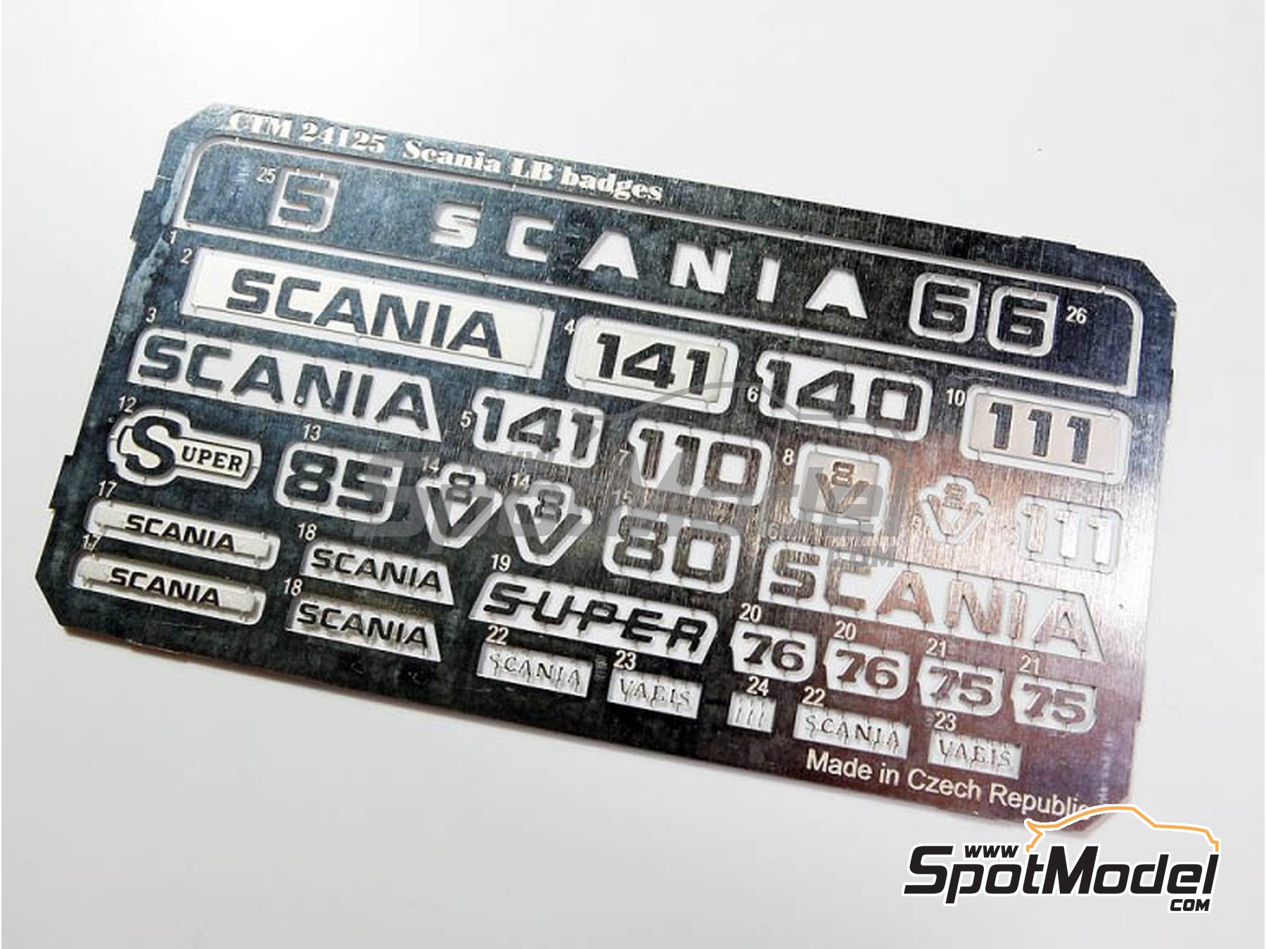 Image 2: Scania LB 110 / 140 / 141 | Insignias en escala&nbsp;1/24 fabricado por Czech Truck Model (ref.&nbsp;CTM24125, tambien CTM 24125)