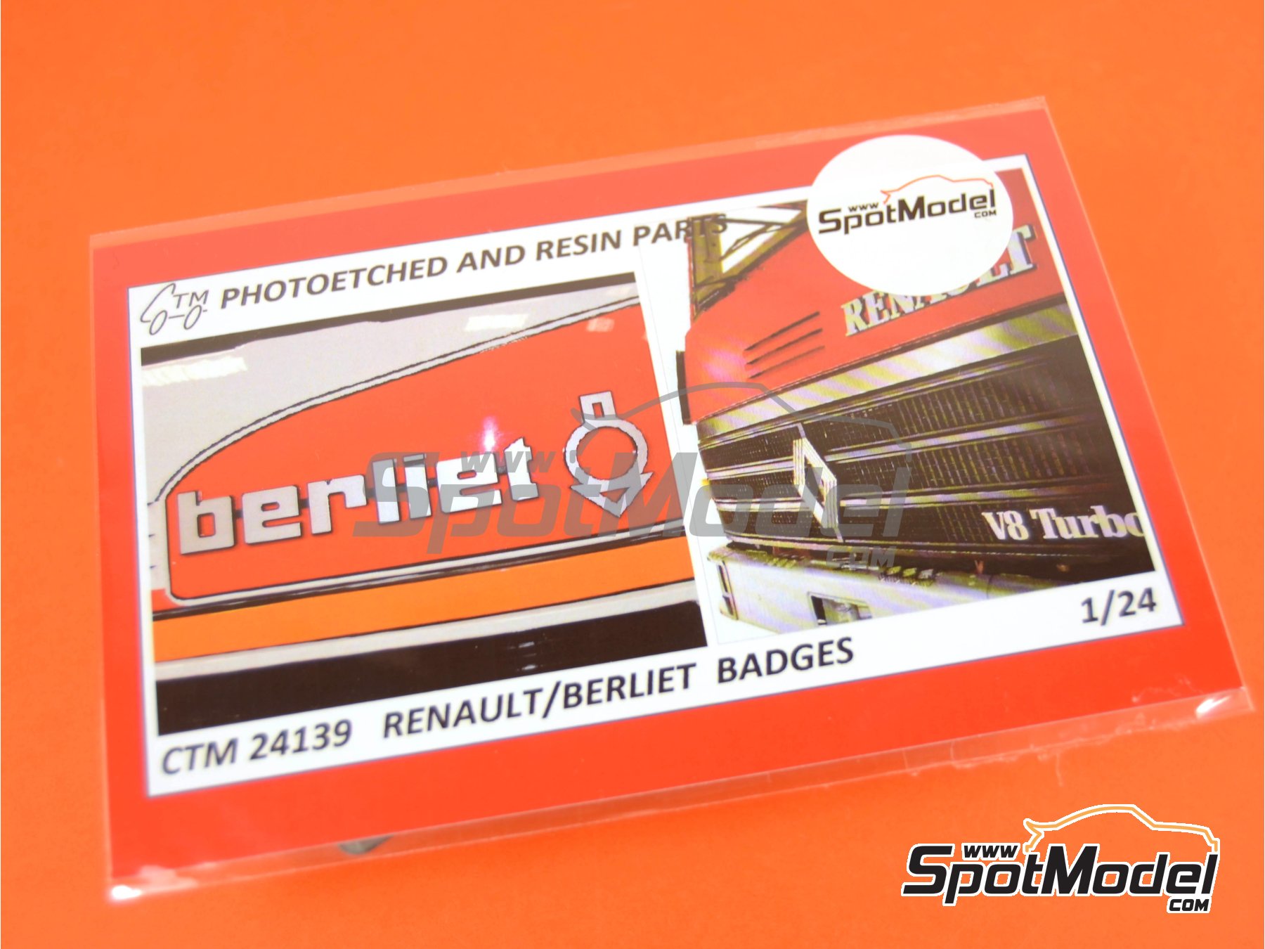 Image 1: Berliet / Renault R310 R340 R360 R370 R390 | Badges in 1/24 scale manufactured by Czech Truck Model (ref.&nbsp;CTM24139)