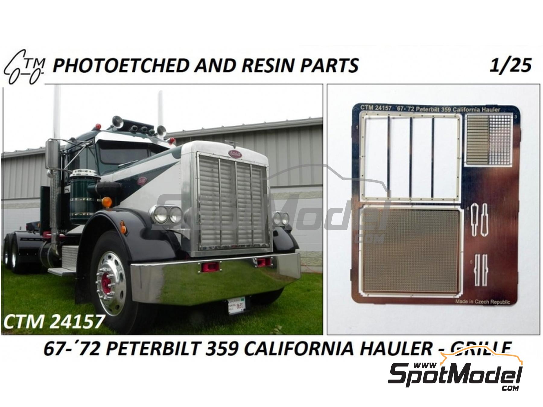 Image 1: Peterbilt 359 California Hauler -  1967, 1968, 1969, 1970, 1971 y  1972 | Set de mejora y detallado en escala&nbsp;1/25 fabricado por Czech Truck Model (ref.&nbsp;CTM24157)