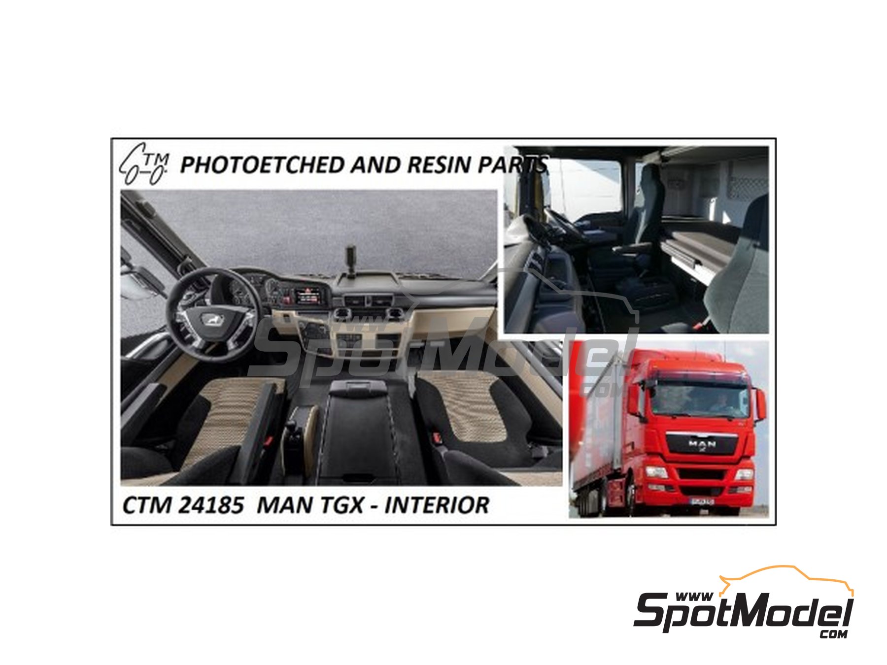 Image 4: Man TGX | Salpicadero en escala&nbsp;1/24 fabricado por Czech Truck Model (ref.&nbsp;CTM24185, tambien CTM 24185)