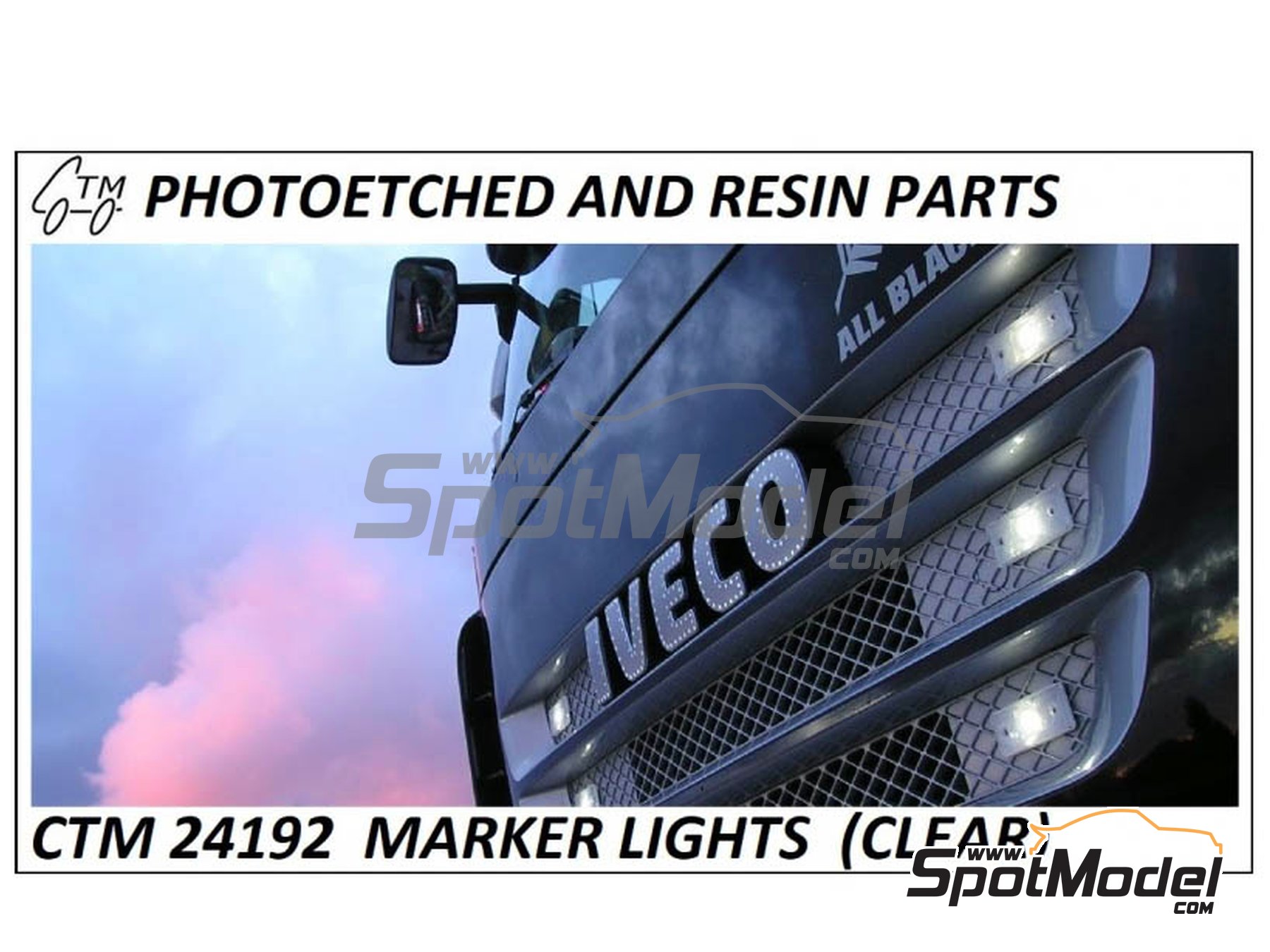 Image 1: Luces de posición transparentes | Luces en escala 1/24 fabricado por Czech Truck Model (ref. CTM24192)