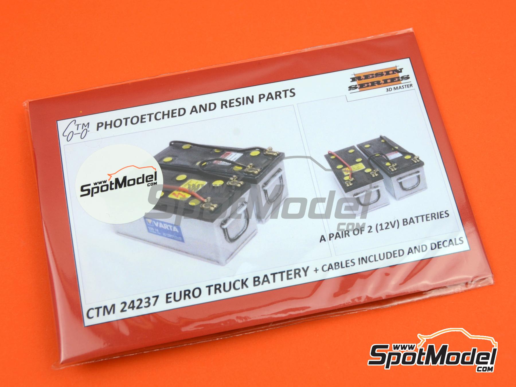 Image 7: Bateria de 24 voltios para camiones europeos | Detalle en escala 1/24 fabricado por Czech Truck Model (ref. CTM24237)
