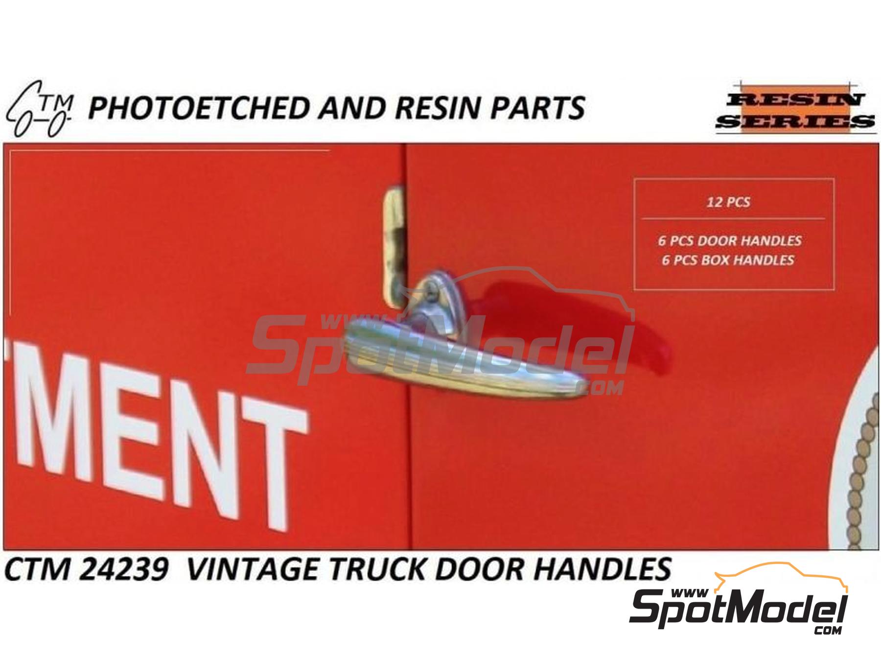 Image 1: Vintage truck door handles | Detail in 1/24 scale manufactured by Czech Truck Model (ref. CTM24239)