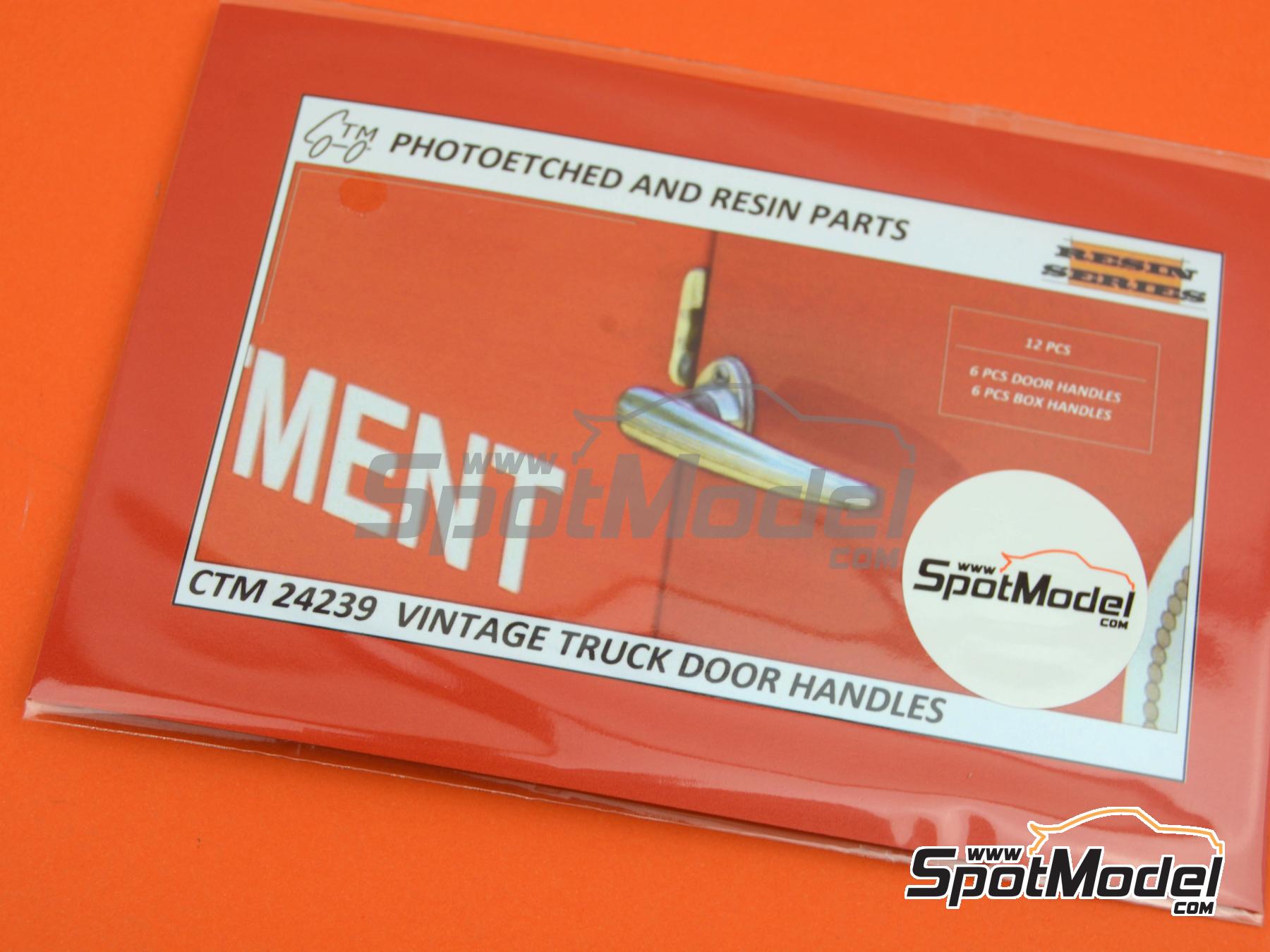 Image 3: Vintage truck door handles | Detail in 1/24 scale manufactured by Czech Truck Model (ref. CTM24239)