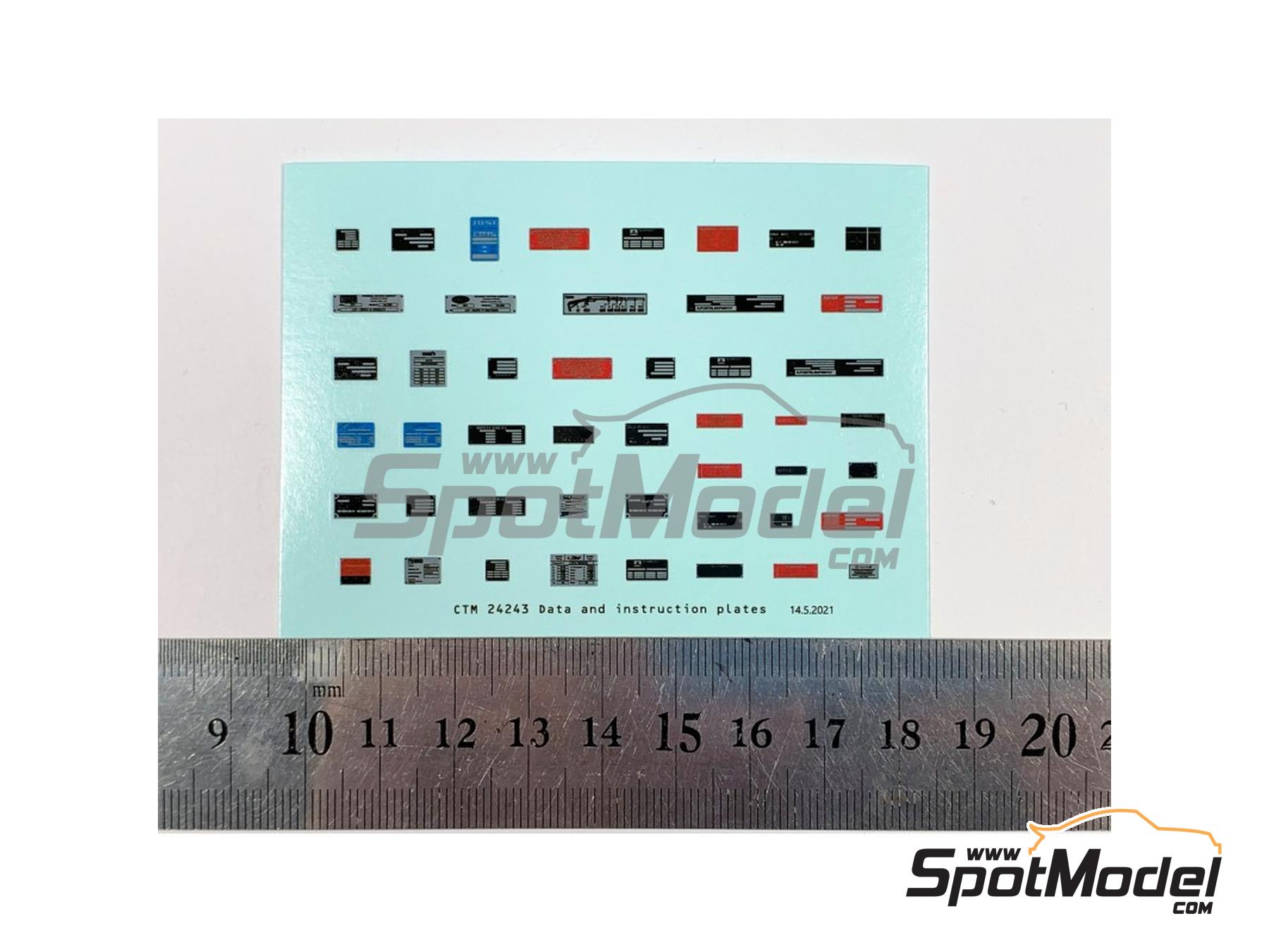 Image 2: Data and instruction plates | Decals in 1/24 scale manufactured by Czech Truck Model (ref.&nbsp;CTM24243)
