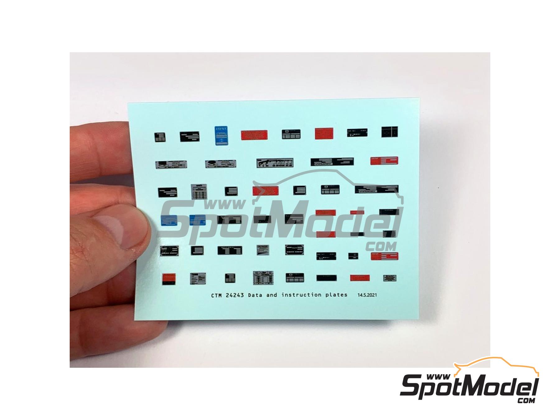 Image 3: Data and instruction plates | Decals in 1/24 scale manufactured by Czech Truck Model (ref.&nbsp;CTM24243)