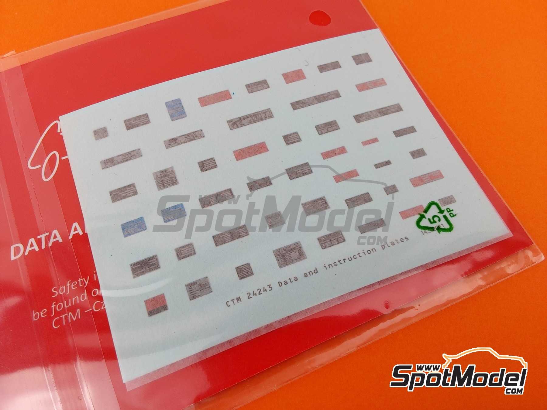 Image 5: Data and instruction plates | Decals in 1/24 scale manufactured by Czech Truck Model (ref.&nbsp;CTM24243)