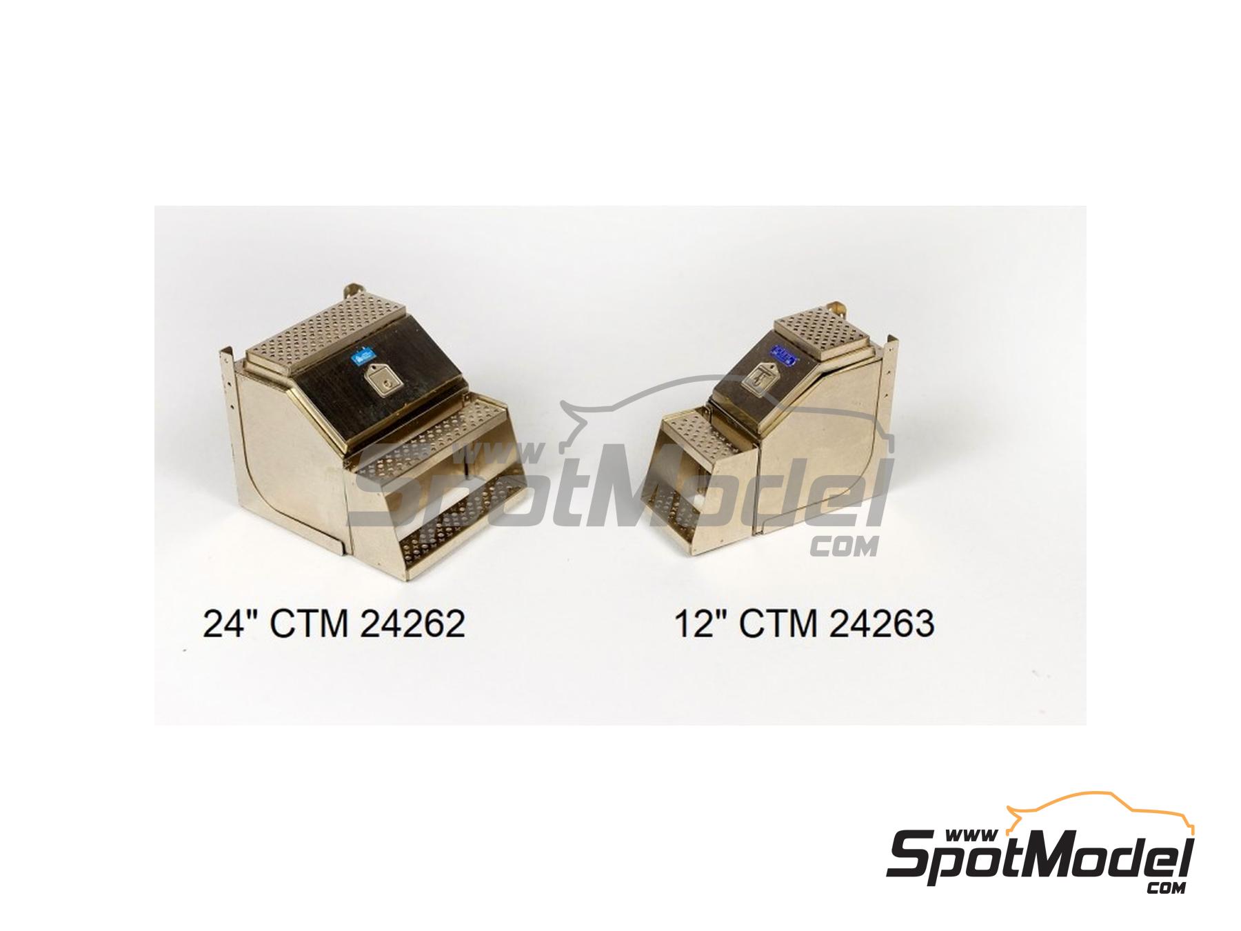 Image 6: 12 inches Big Mouth Semi Truck Step Box | Detail in 1/24 scale manufactured by Czech Truck Model (ref.&nbsp;CTM24263, also 24263)