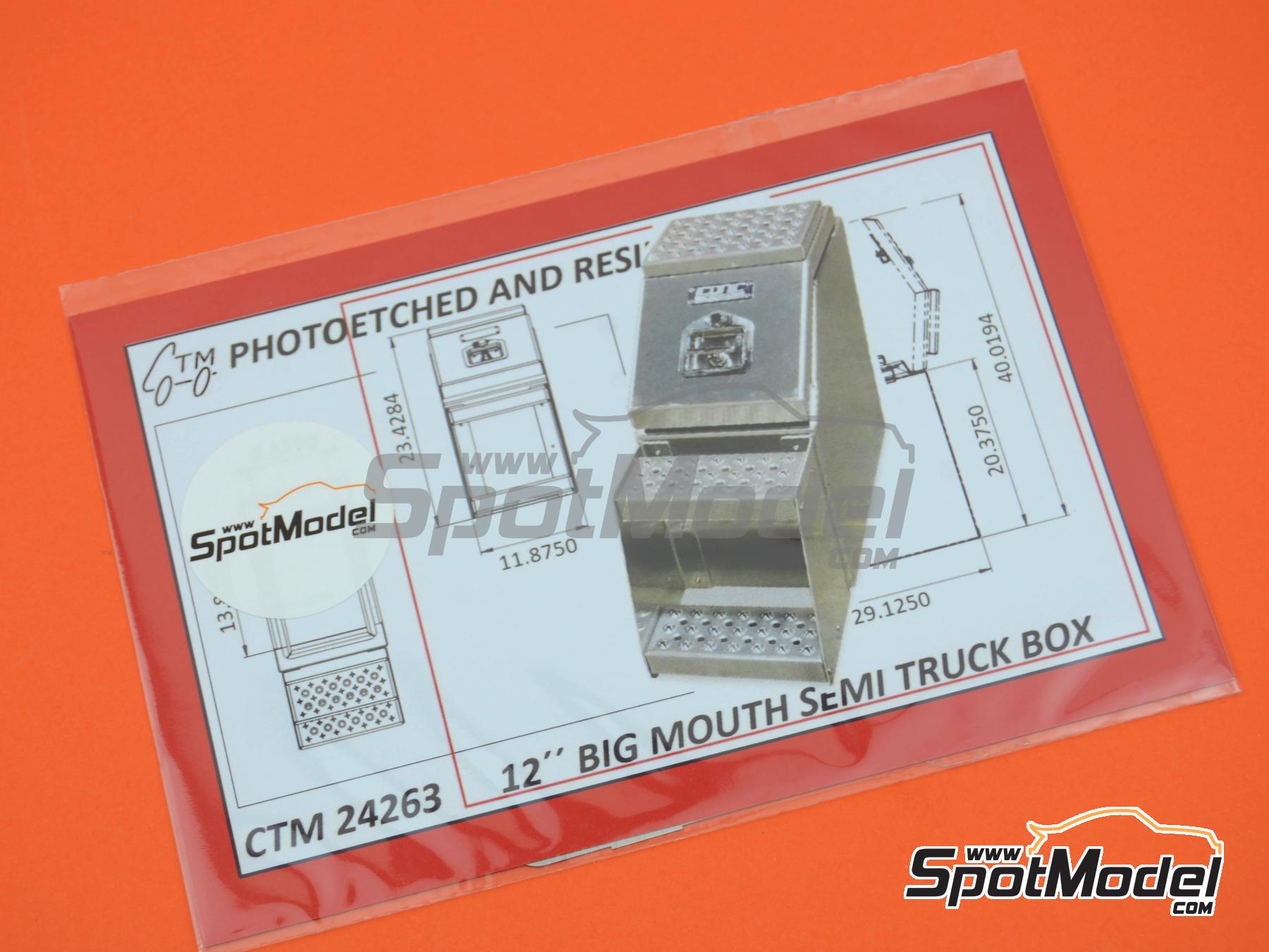 Image 7: 12 inches Big Mouth Semi Truck Step Box | Detail in 1/24 scale manufactured by Czech Truck Model (ref.&nbsp;CTM24263, also 24263)