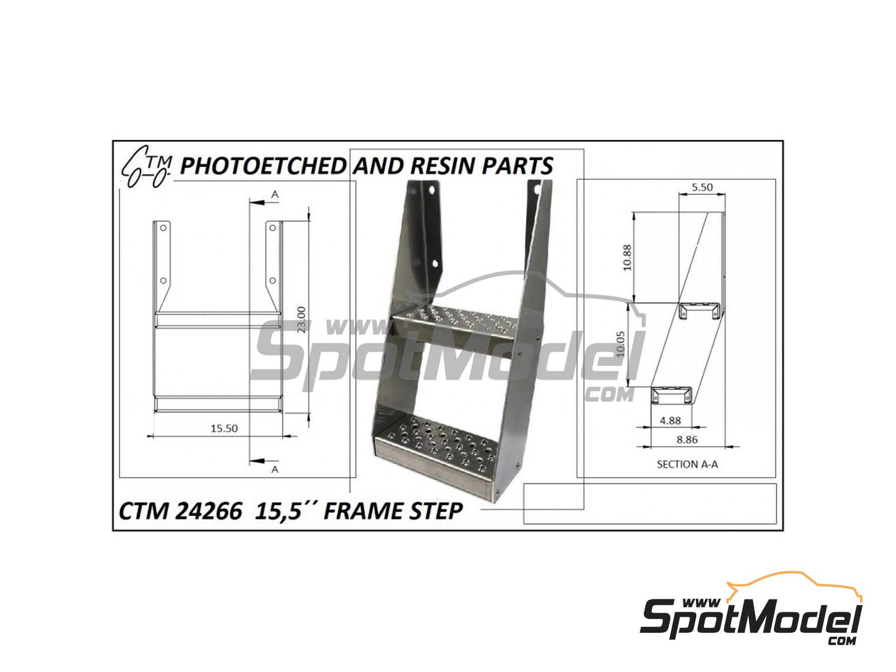 Image 1: Bastidor con escalones 15,5 pulgadas | Detalle en escala 1/24 fabricado por Czech Truck Model (ref. CTM24266, tambien 24266)