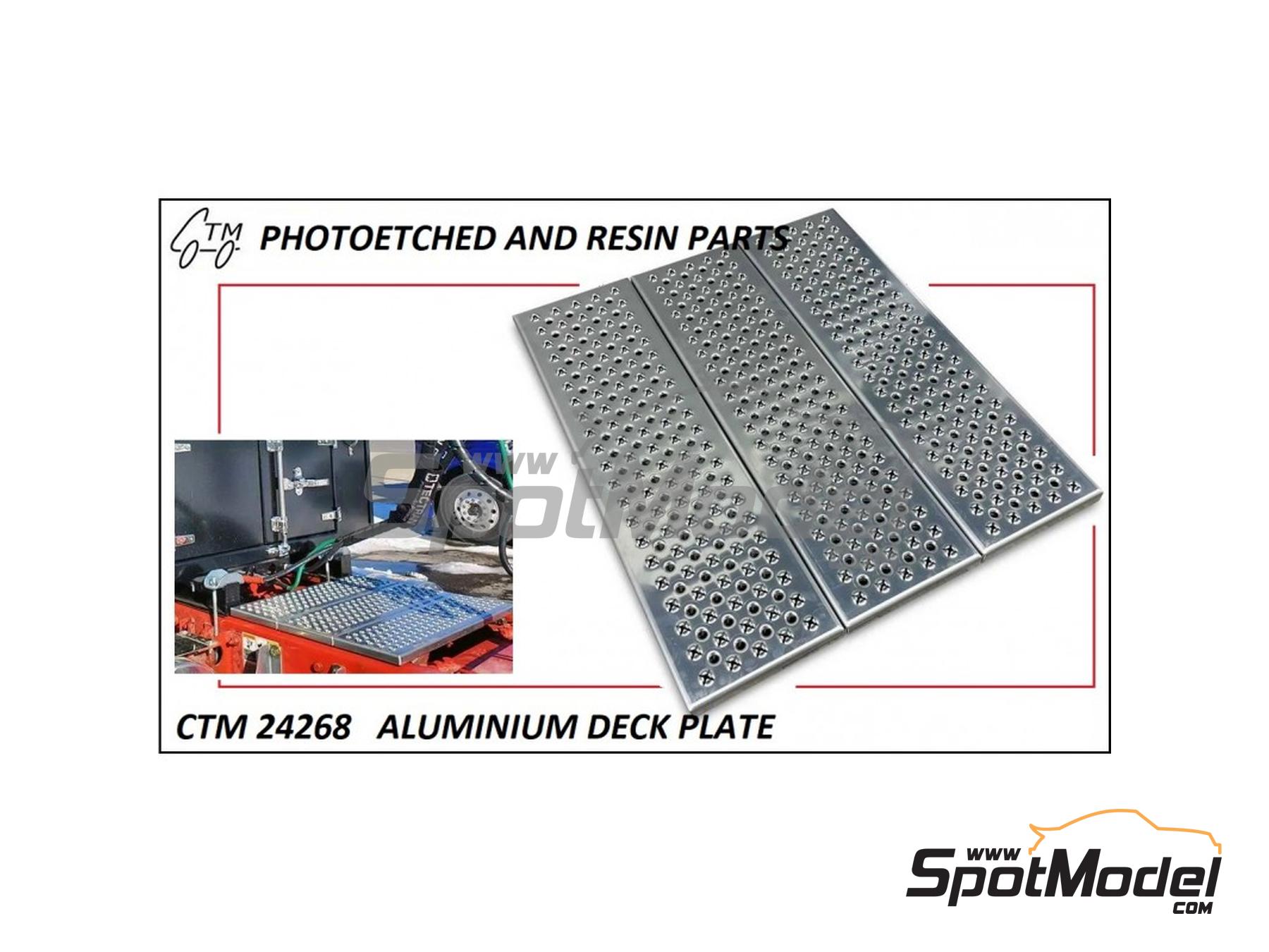 Image 1: Aluminium deck plate | Engraved plate in 1/24 scale manufactured by Czech Truck Model (ref.&nbsp;CTM24268, also 24268)