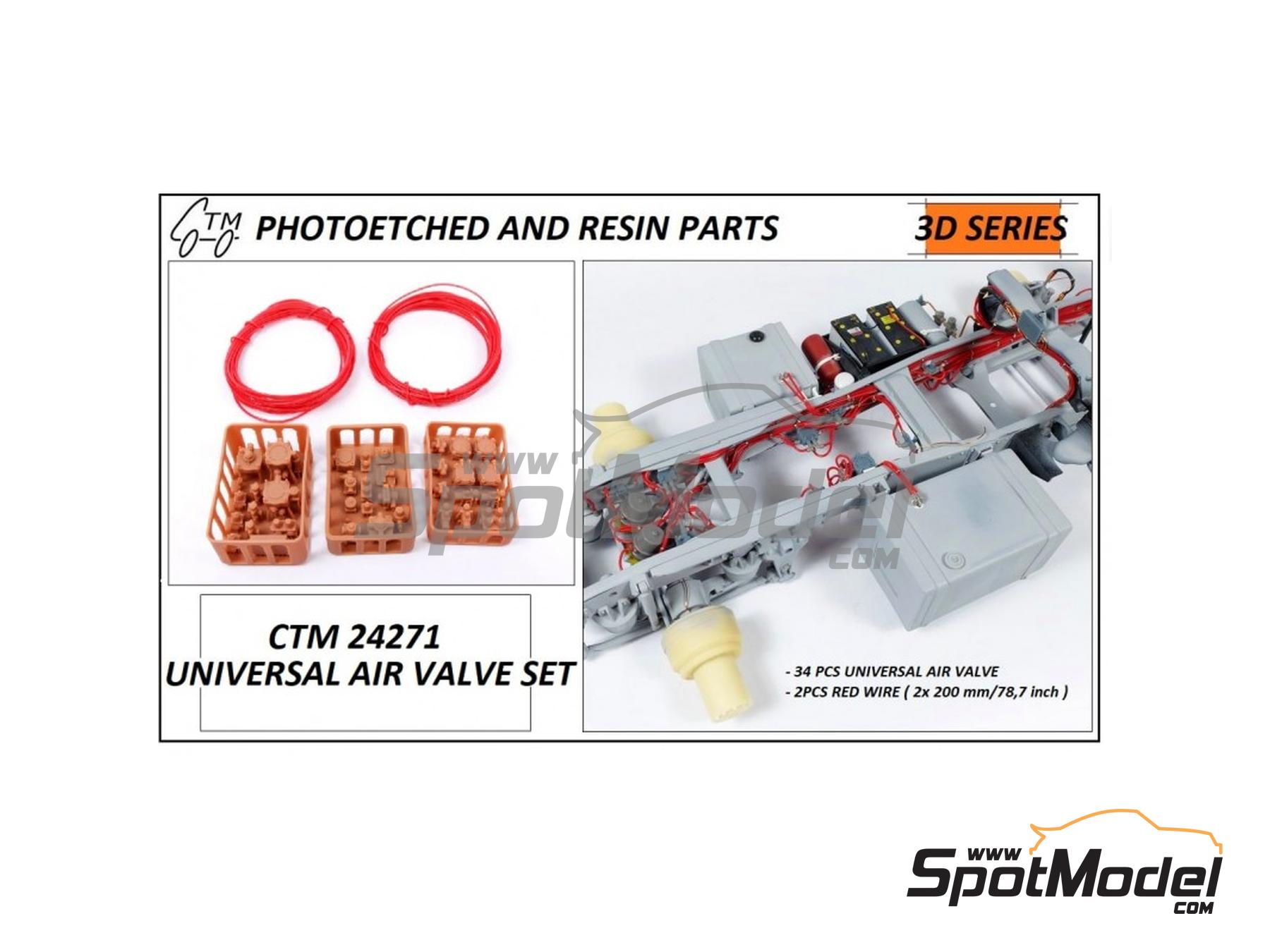 Image 1: Juego de v&aacute;lvulas de aire universales | Detalle en escala&nbsp;1/24 fabricado por Czech Truck Model (ref.&nbsp;CTM24271)
