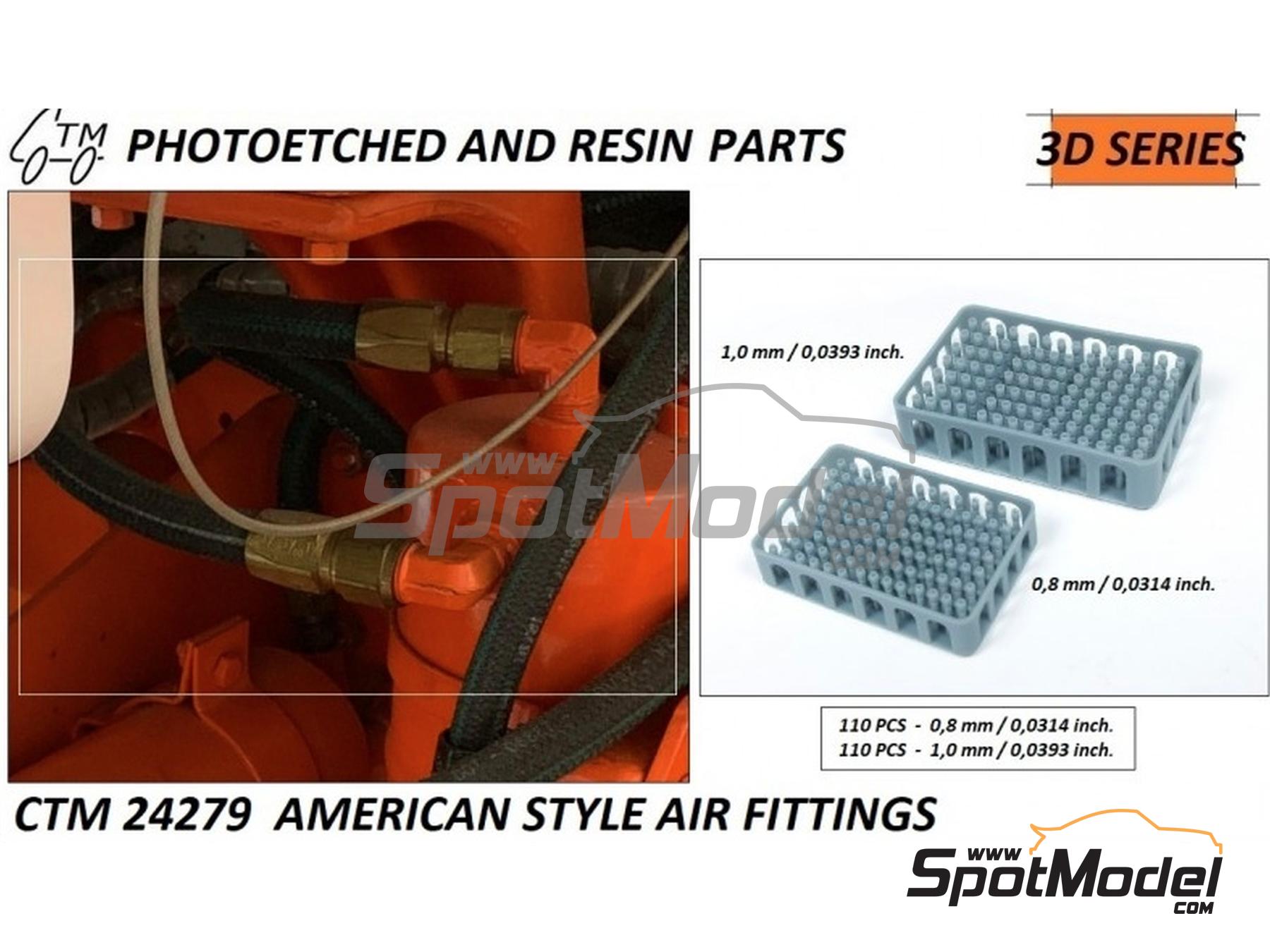 Image 1: American style air line fittings | Detail up set in 1/24 scale manufactured by Czech Truck Model (ref.&nbsp;CTM24279)
