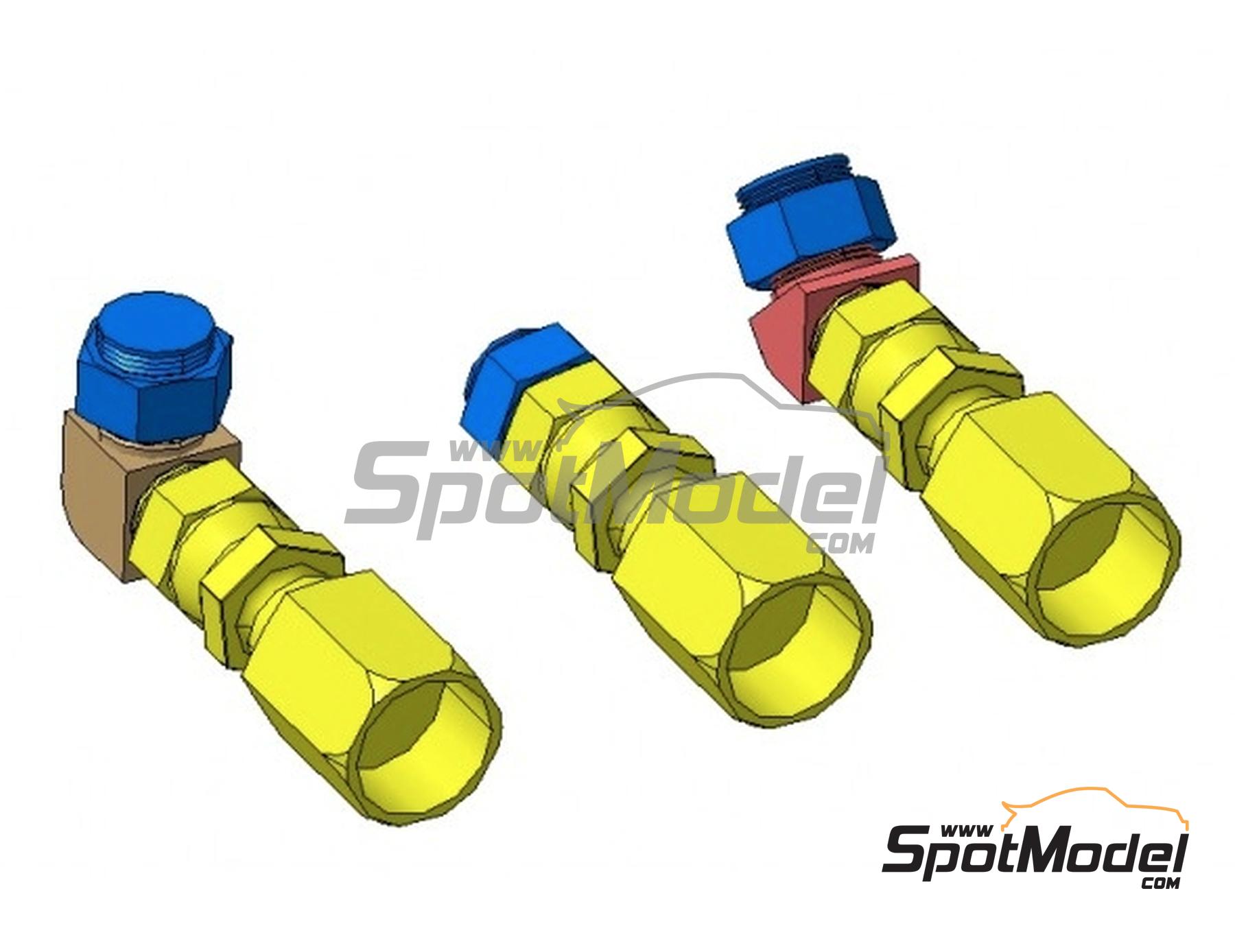 Image 2: American style air line fittings | Detail up set in 1/24 scale manufactured by Czech Truck Model (ref.&nbsp;CTM24279)