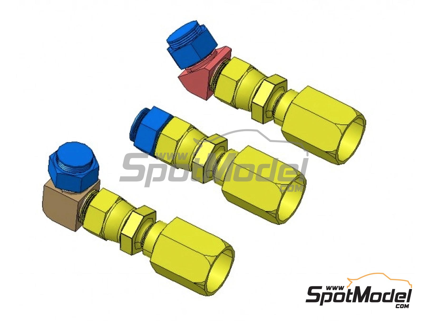 Image 3: American style air line fittings | Detail up set in 1/24 scale manufactured by Czech Truck Model (ref.&nbsp;CTM24279)