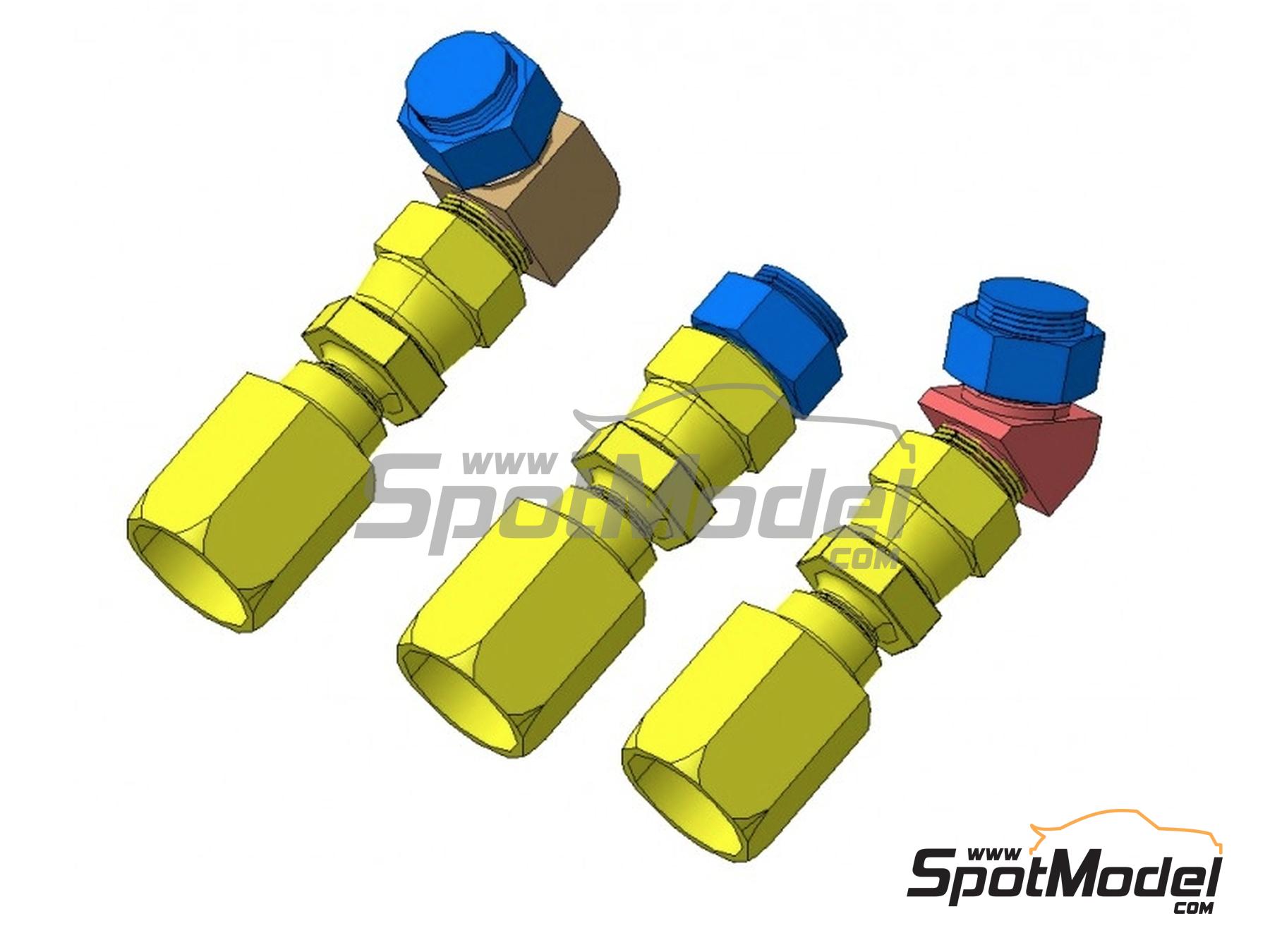 Image 4: American style air line fittings | Detail up set in 1/24 scale manufactured by Czech Truck Model (ref.&nbsp;CTM24279)