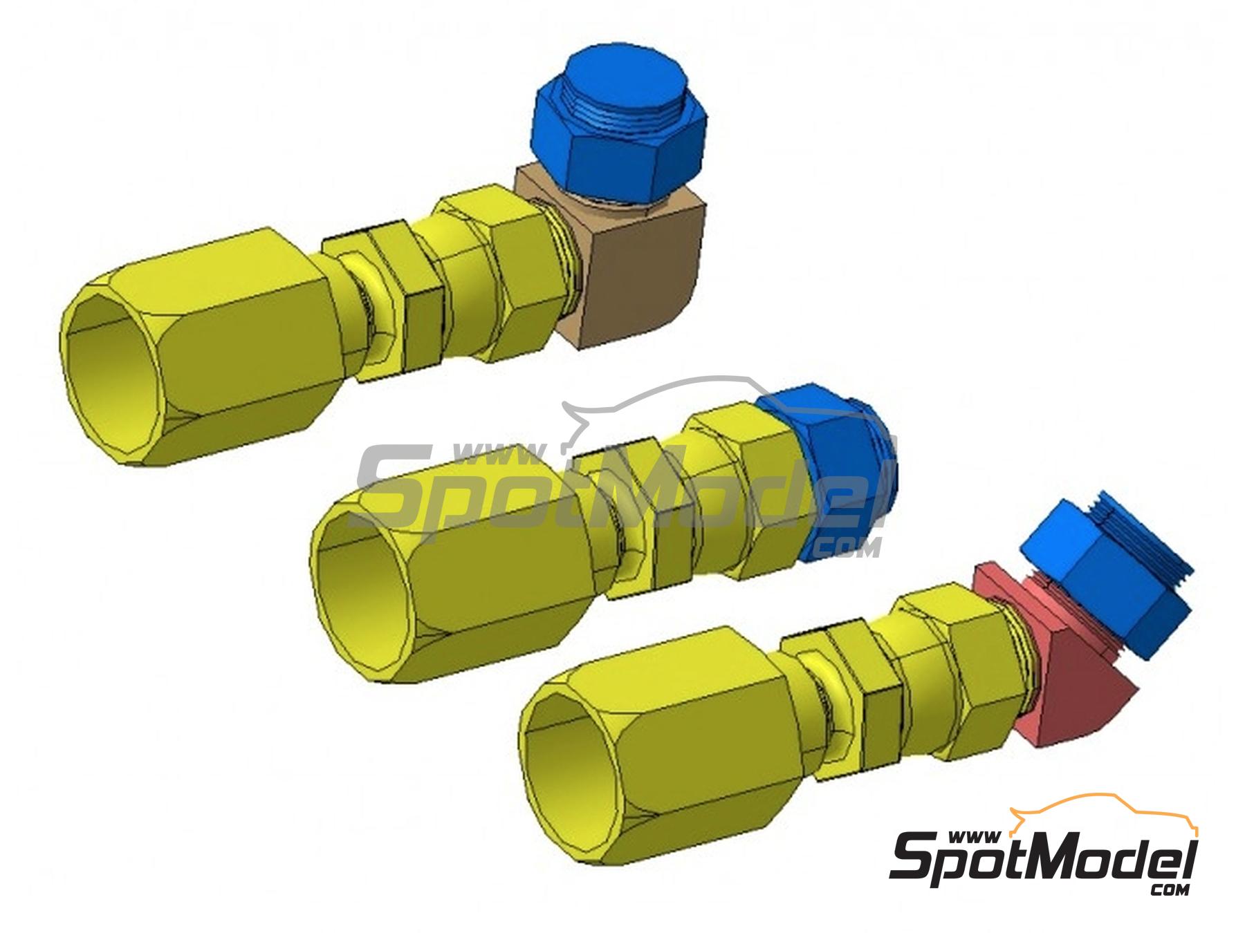 Image 5: American style air line fittings | Detail up set in 1/24 scale manufactured by Czech Truck Model (ref.&nbsp;CTM24279)