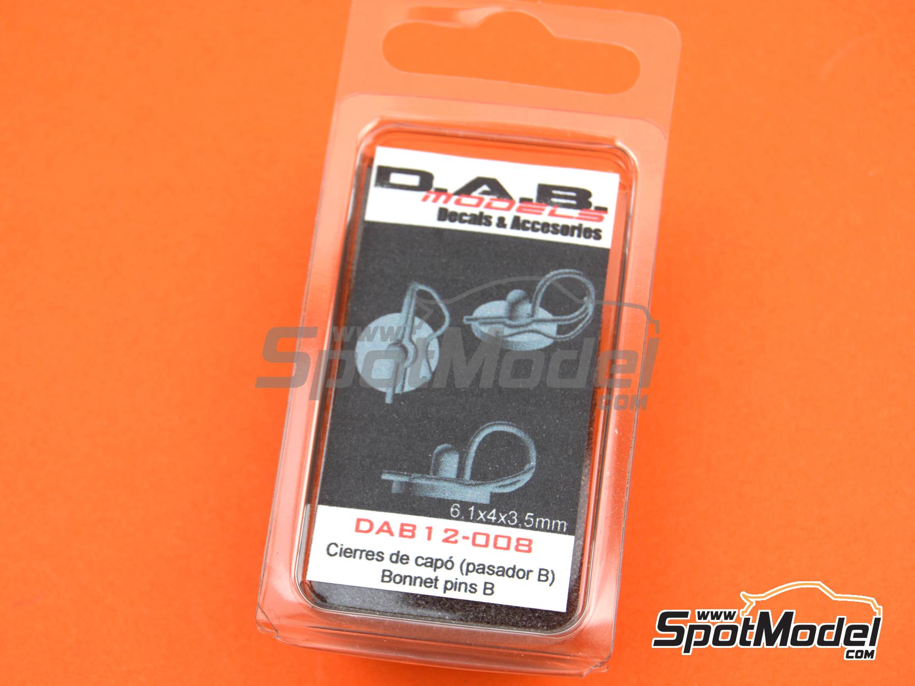 Image 3: Bonnet pins - Type B | Bonnet pins in 1/12 scale manufactured by D.A.B. Models (ref.&nbsp;DAB12-008)