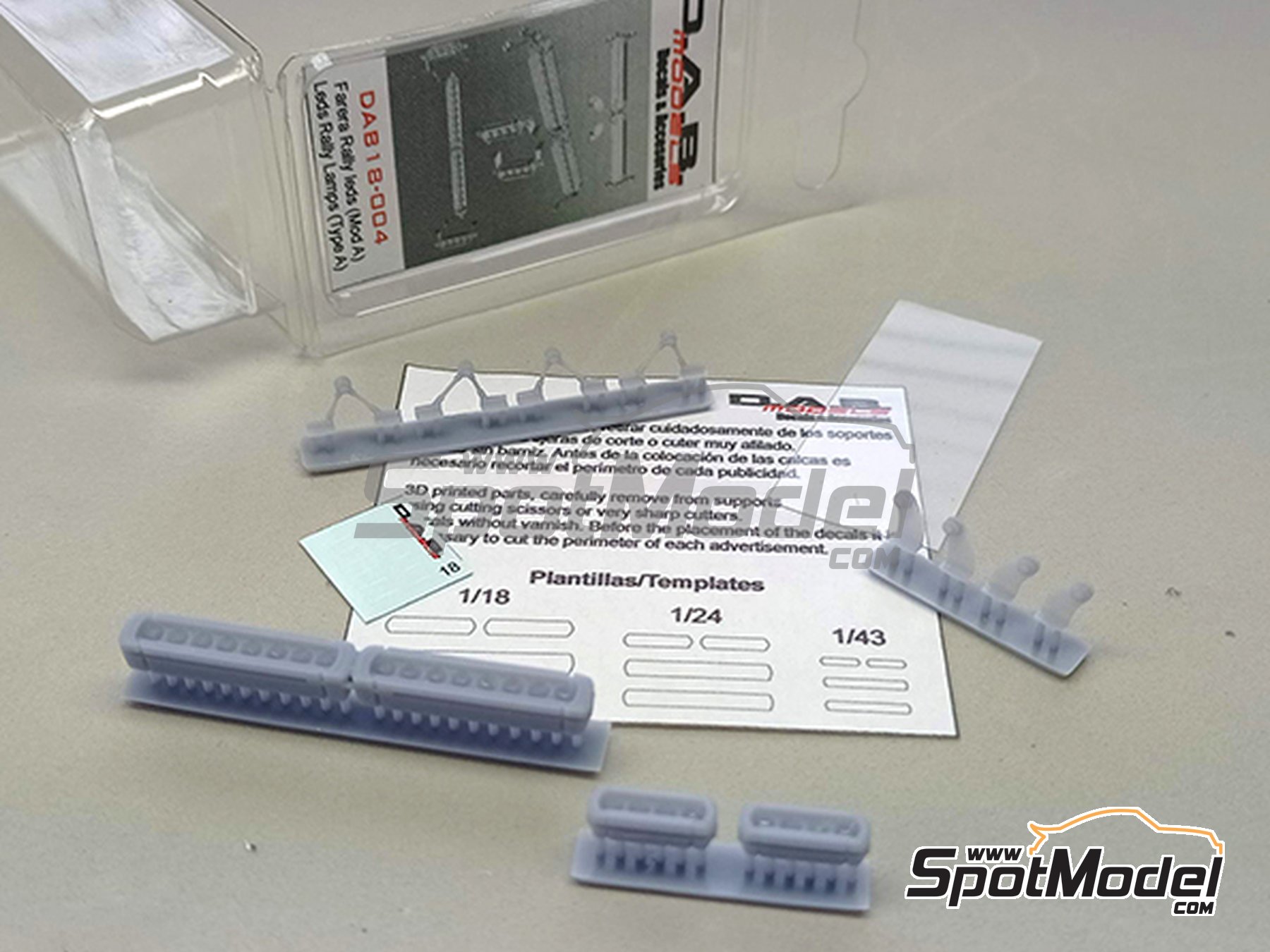 Image 4: Farera Rally leds - Modelo A | Rampa de luces en escala&nbsp;1/18 fabricado por D.A.B. Models (ref.&nbsp;DAB18-004)