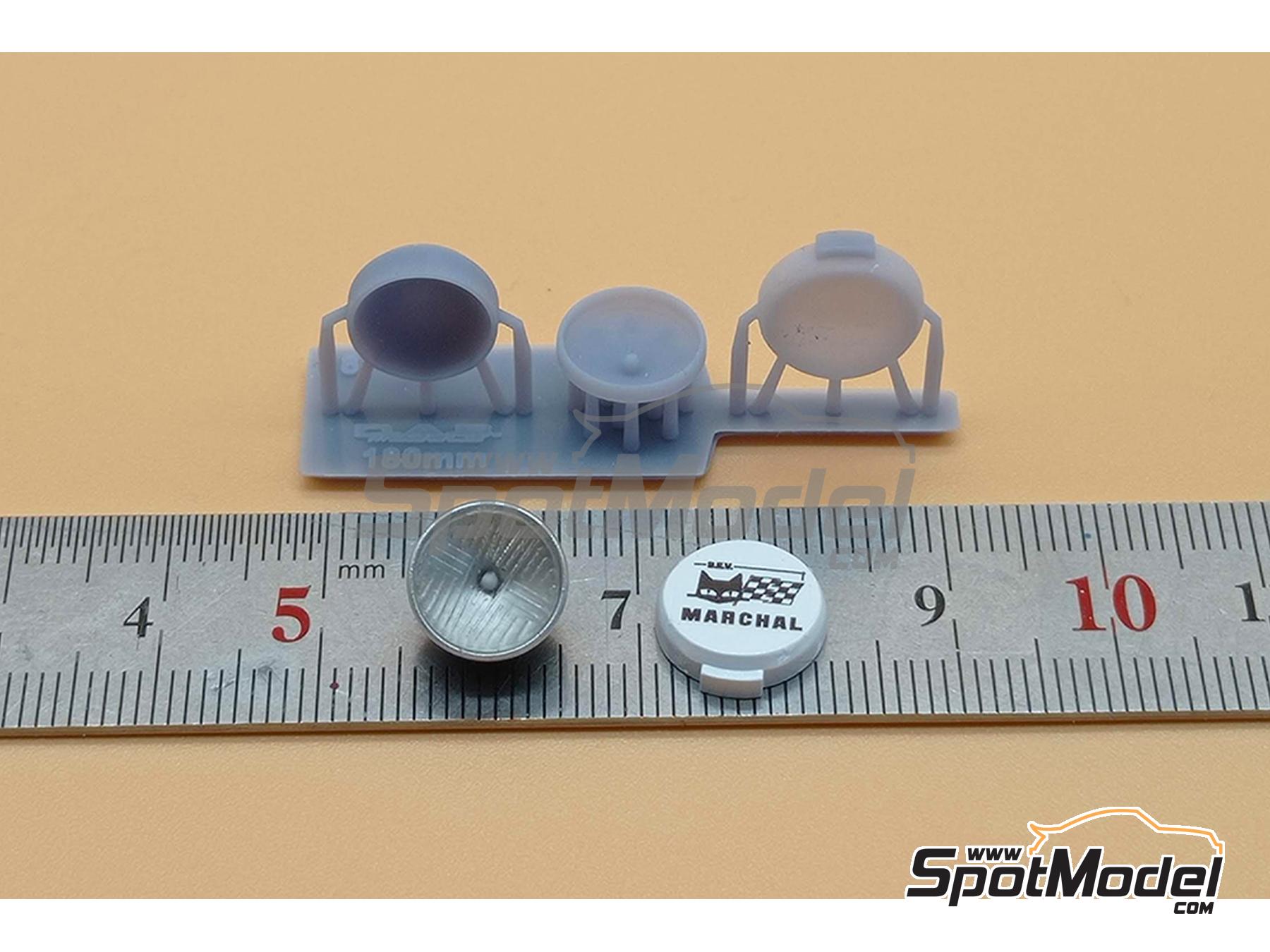 Image 1: Faro plano de 180mm | Luces en escala&nbsp;1/18 fabricado por D.A.B. Models (ref.&nbsp;DAB18-007)