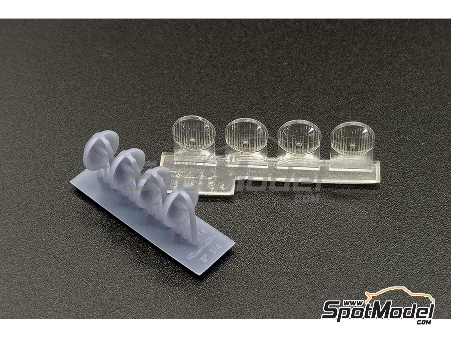 Image 3: Faros cuneteros Lucas de 5 3/4 pulgadas con anclaje inferior | Luces en escala&nbsp;1/18 fabricado por D.A.B. Models (ref.&nbsp;DAB18-012)