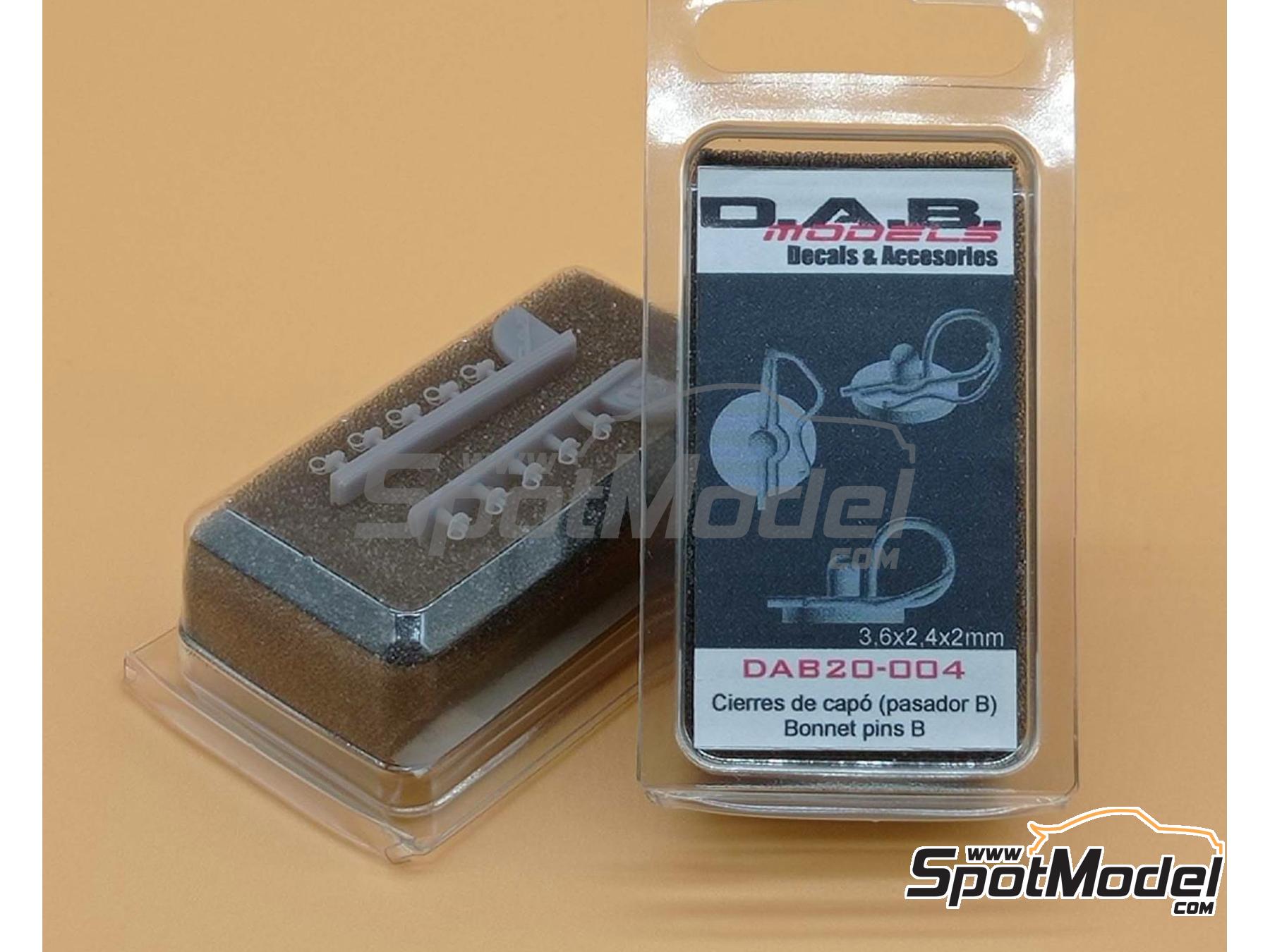 Image 1: Cierres de capot  con pasador - Tipo B | Cierres de capot en escala&nbsp;1/20 fabricado por D.A.B. Models (ref.&nbsp;DAB20-004)